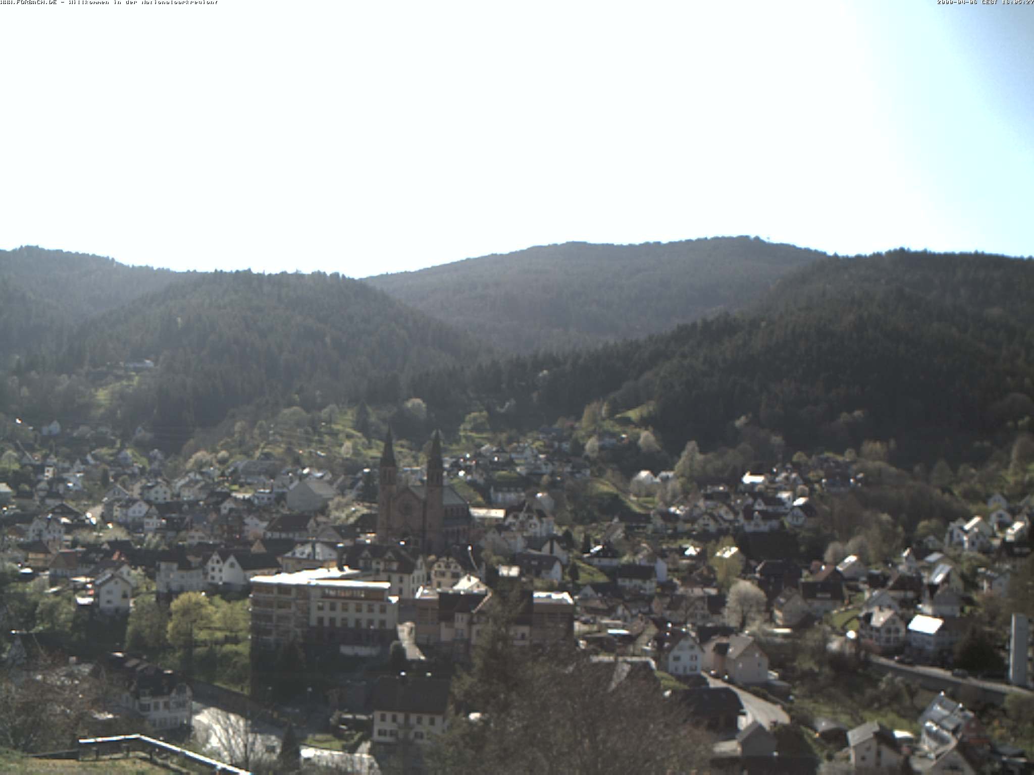 Archiv Foto Webcam Blick auf Forbach im Nordschwarzwald