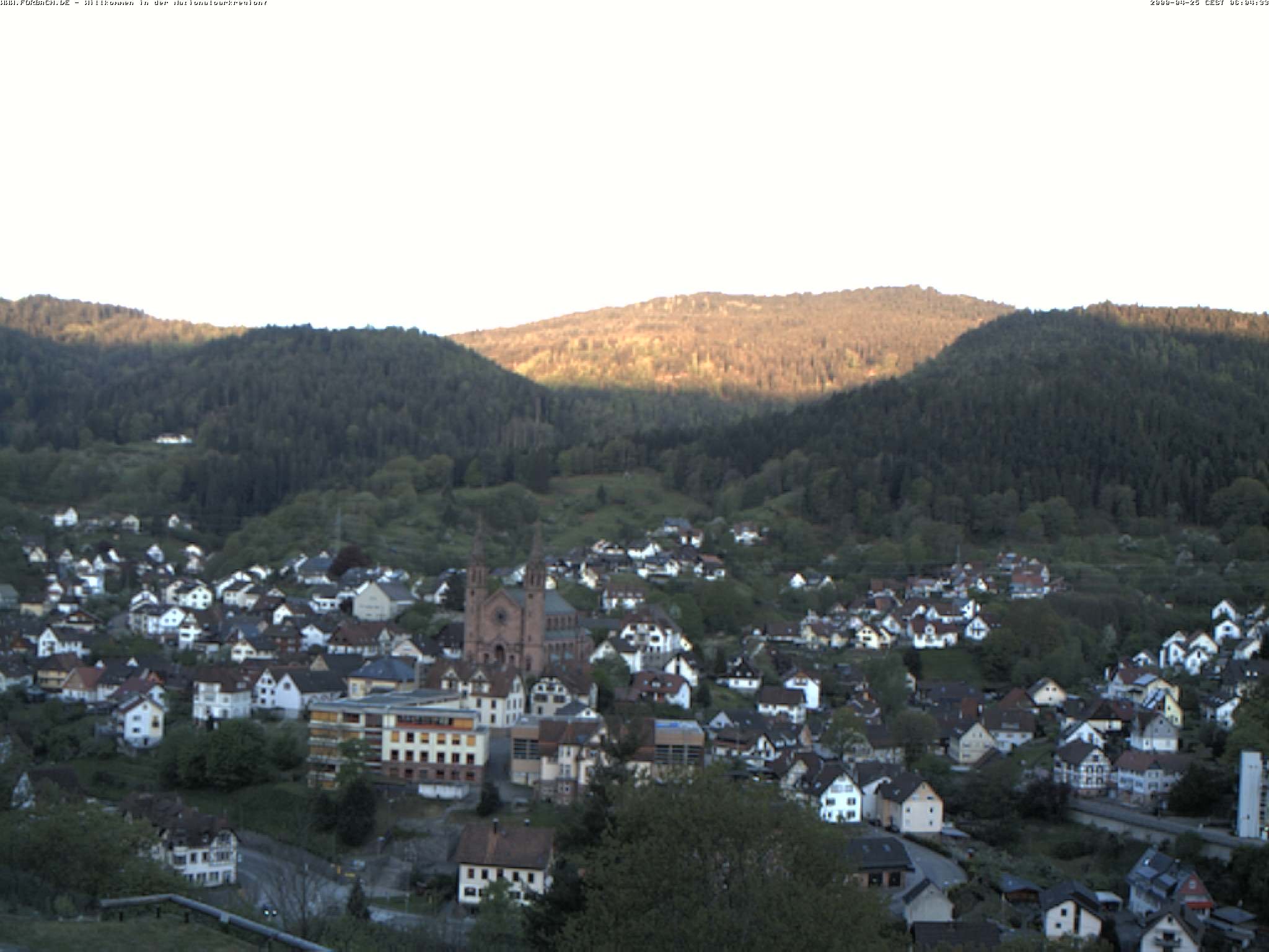 Archiv Foto Webcam Blick auf Forbach im Nordschwarzwald