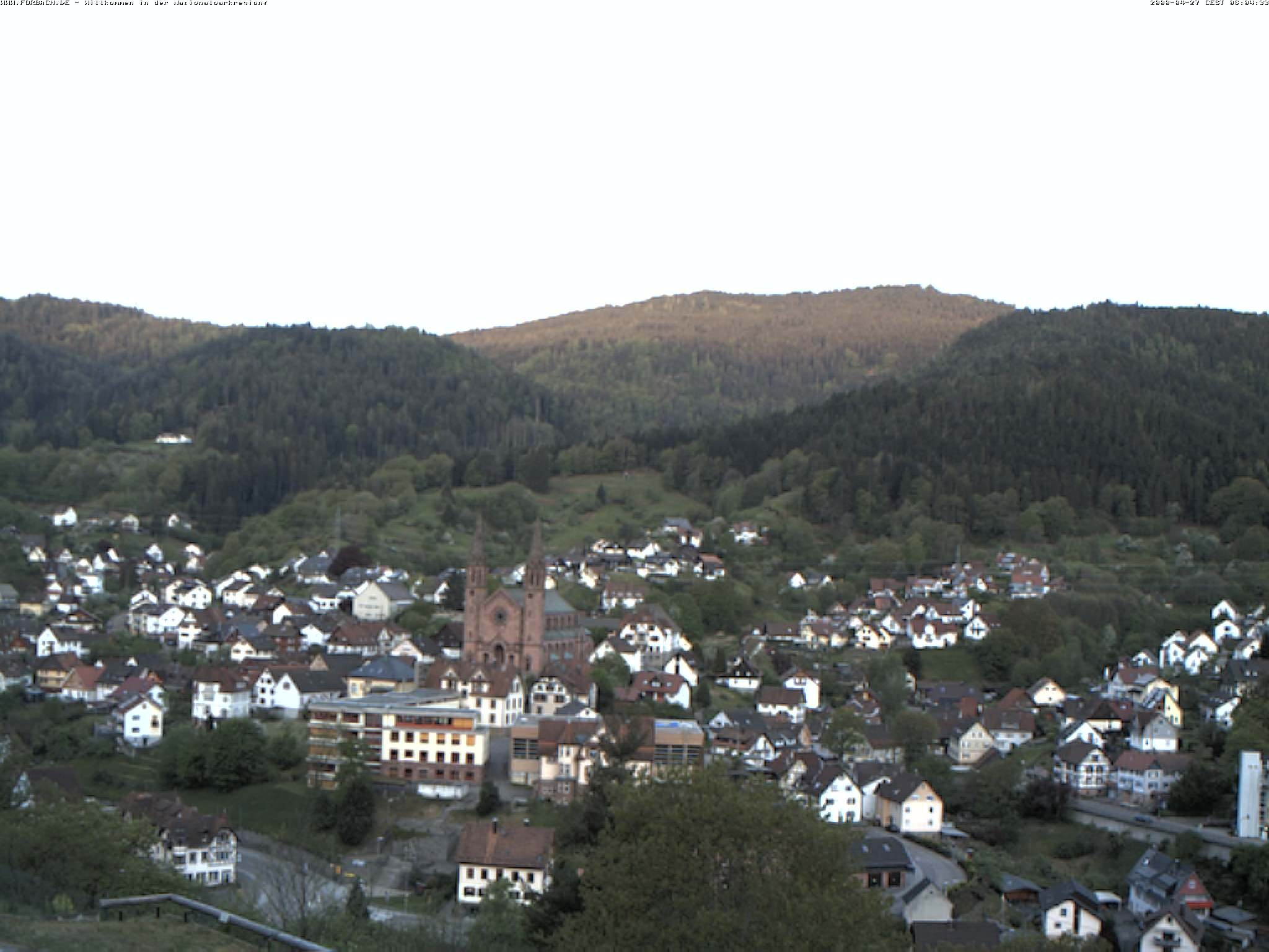 Archiv Foto Webcam Blick auf Forbach im Nordschwarzwald
