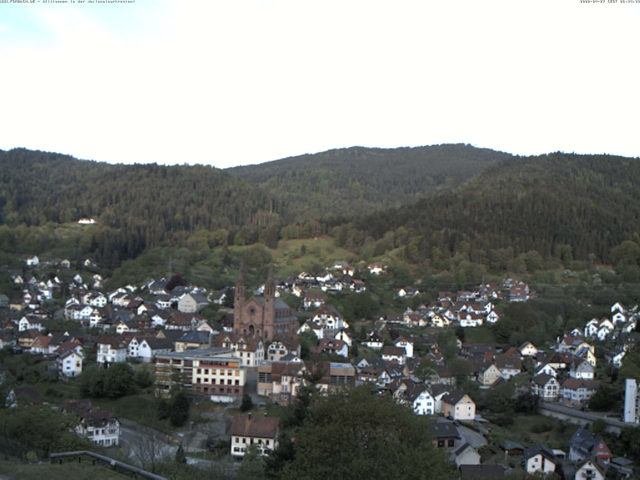 Archiv Foto Webcam Blick auf Forbach im Nordschwarzwald