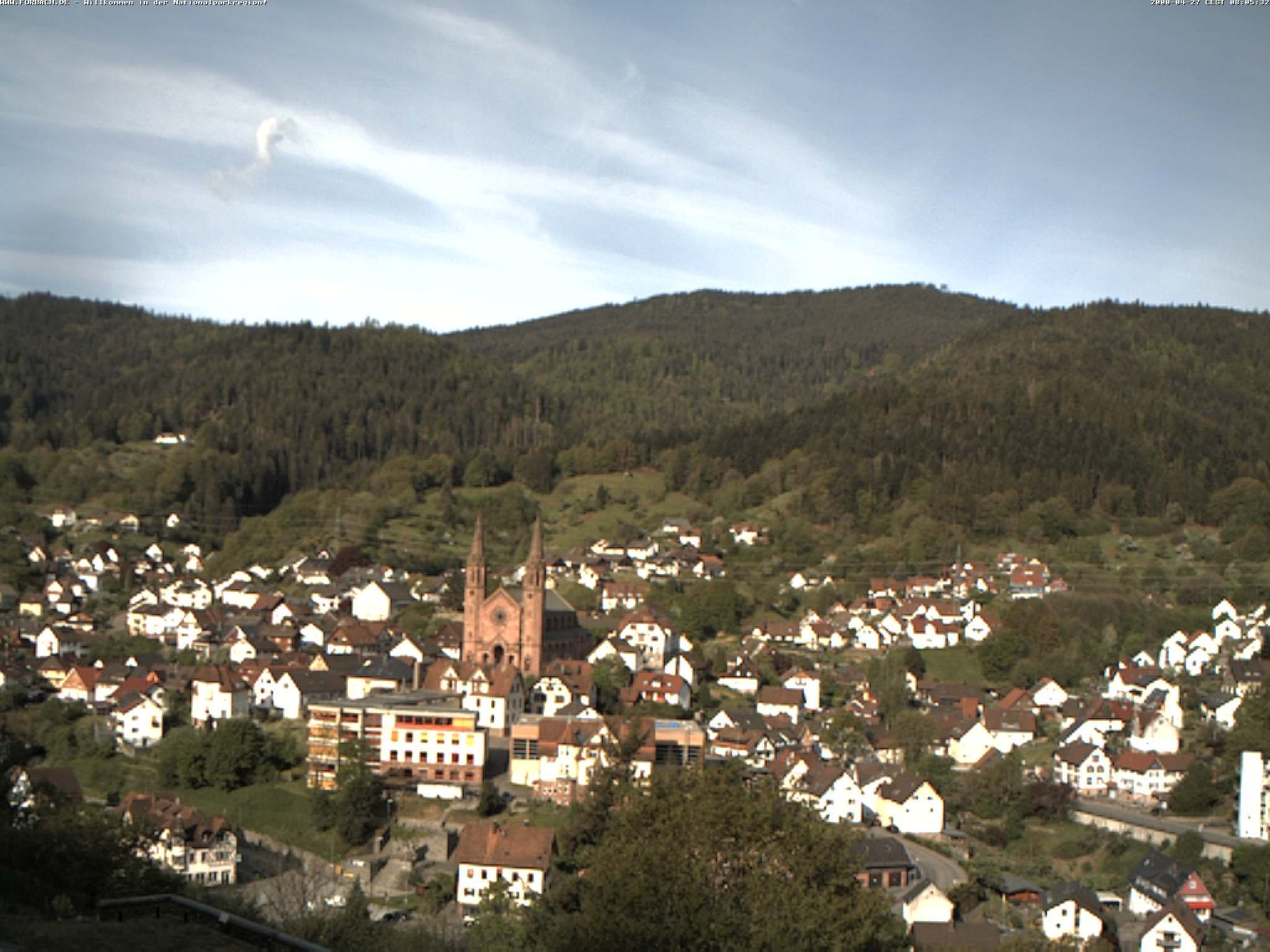 Archiv Foto Webcam Blick auf Forbach im Nordschwarzwald
