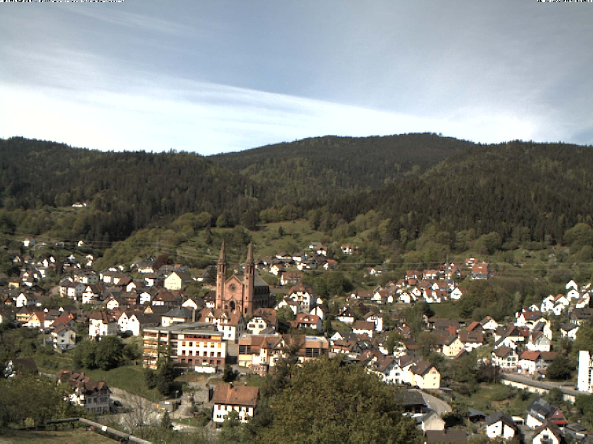 Archiv Foto Webcam Blick auf Forbach im Nordschwarzwald