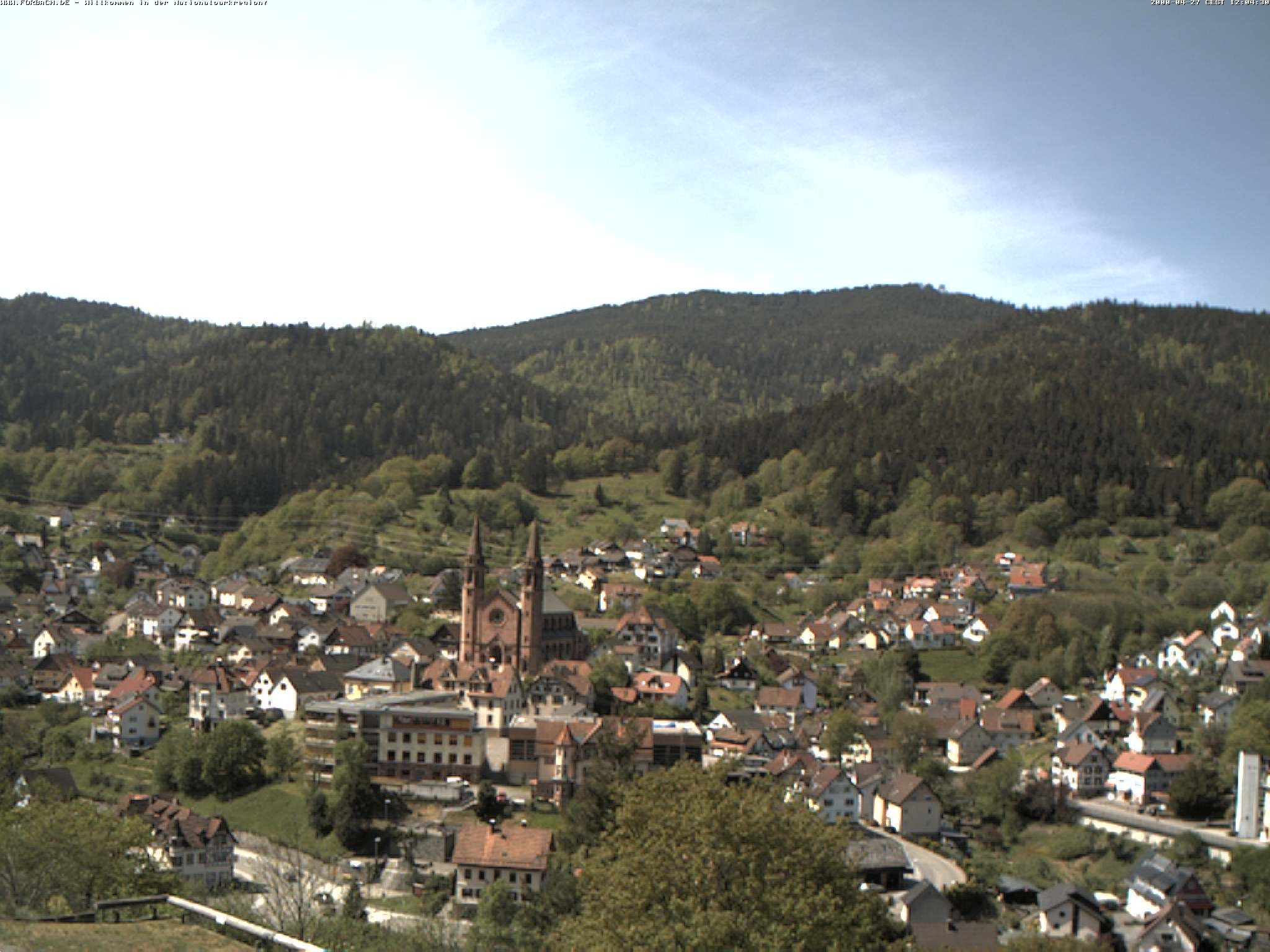 Archiv Foto Webcam Blick auf Forbach im Nordschwarzwald
