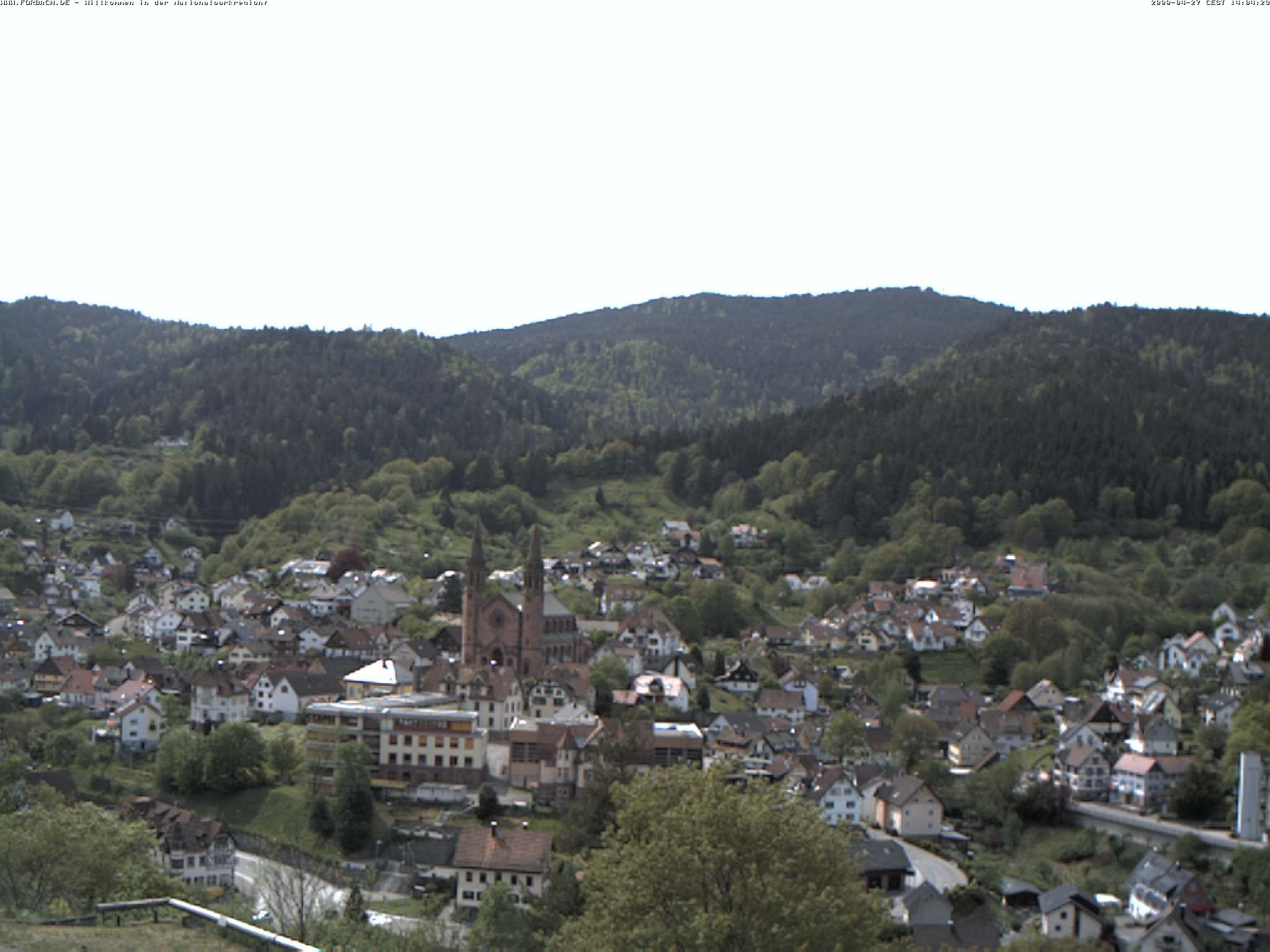 Archiv Foto Webcam Blick auf Forbach im Nordschwarzwald
