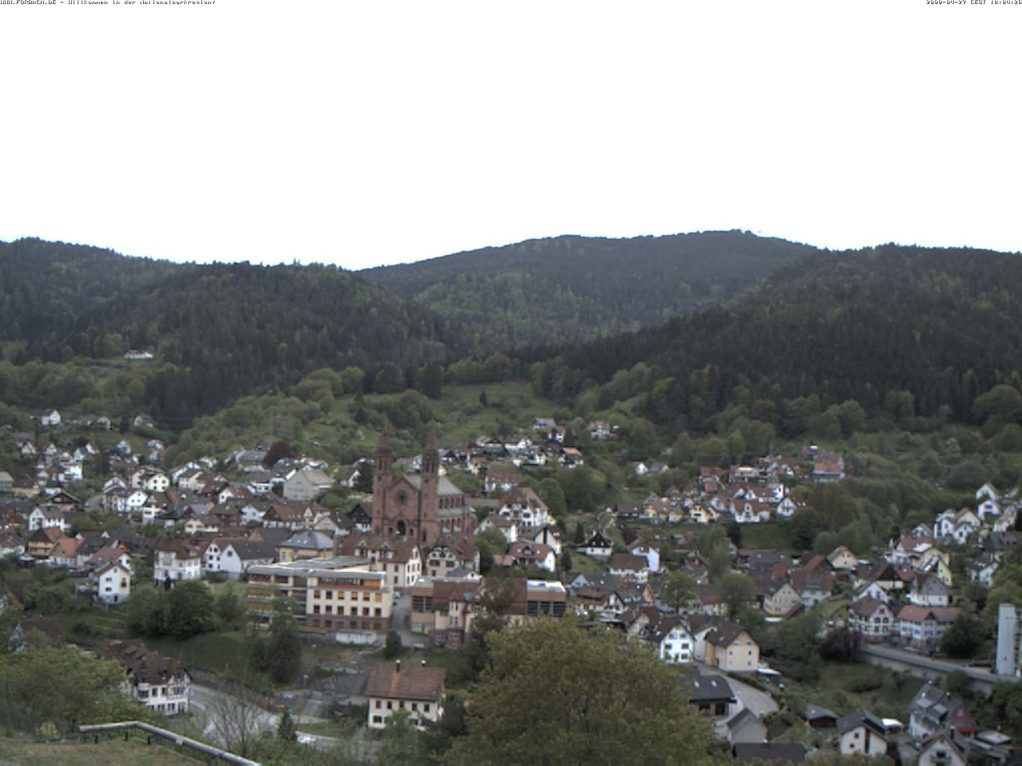 Archiv Foto Webcam Blick auf Forbach im Nordschwarzwald