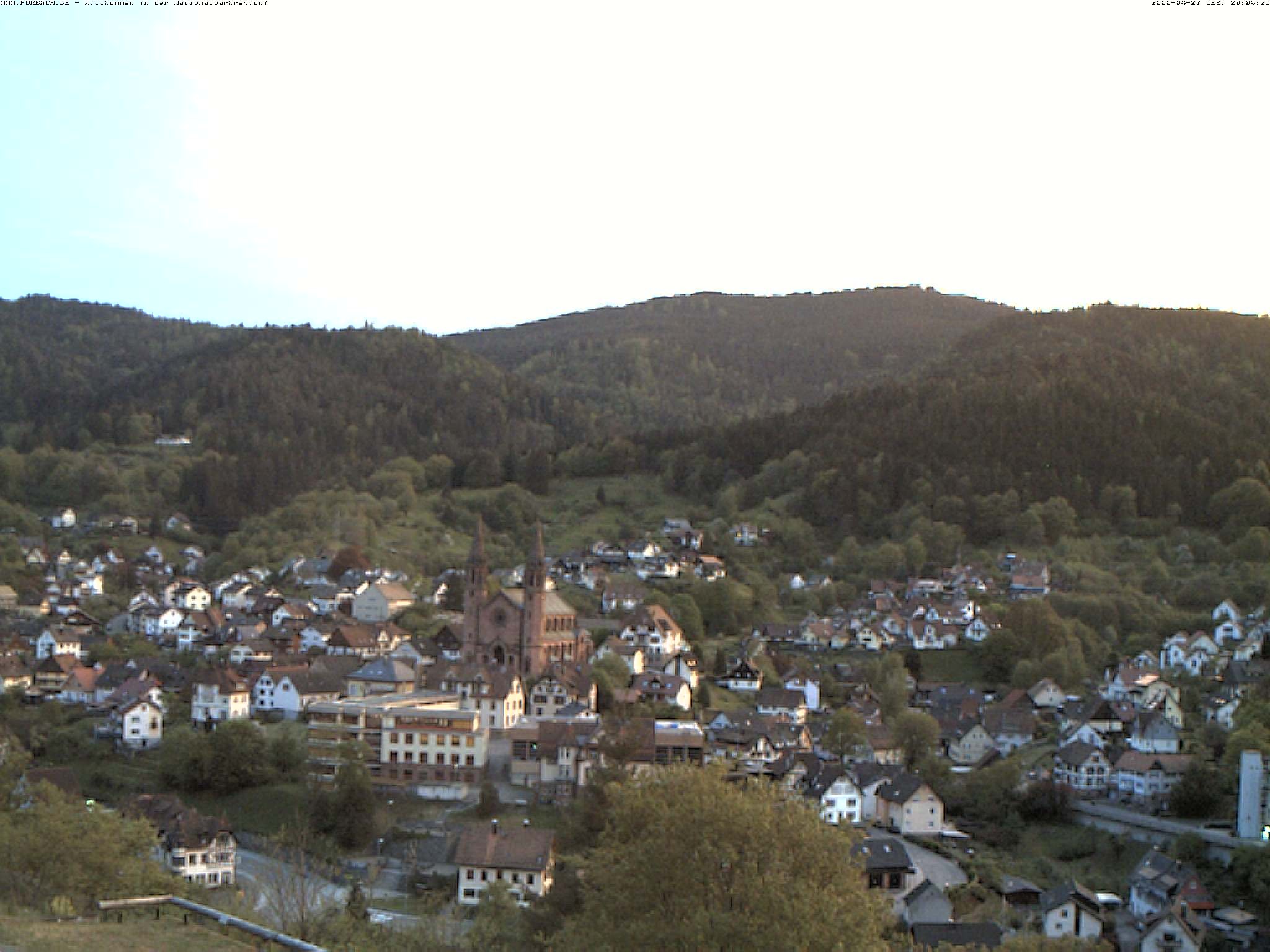 Archiv Foto Webcam Blick auf Forbach im Nordschwarzwald