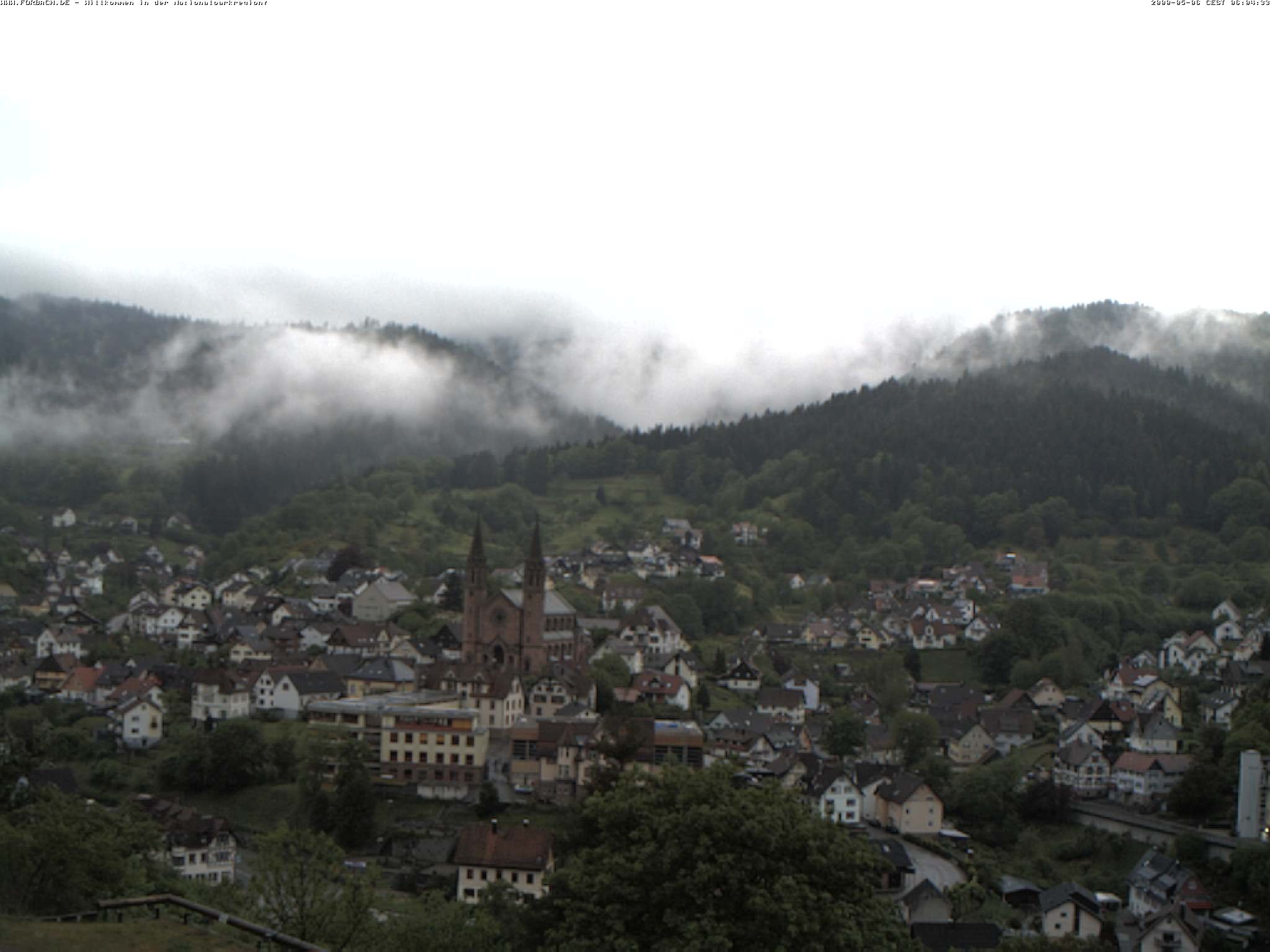 Archiv Foto Webcam Blick auf Forbach im Nordschwarzwald
