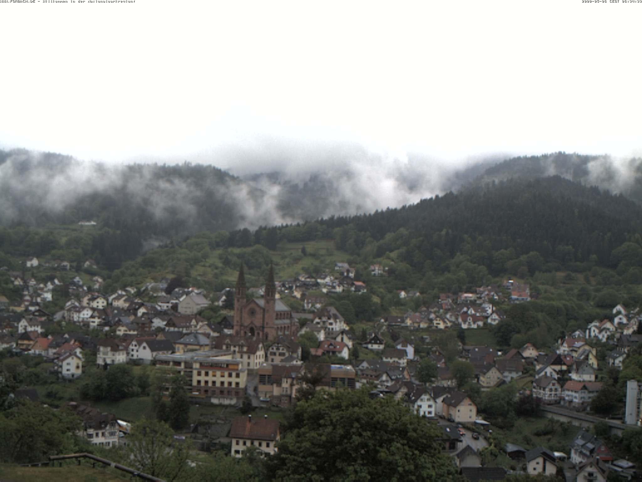 Archiv Foto Webcam Blick auf Forbach im Nordschwarzwald