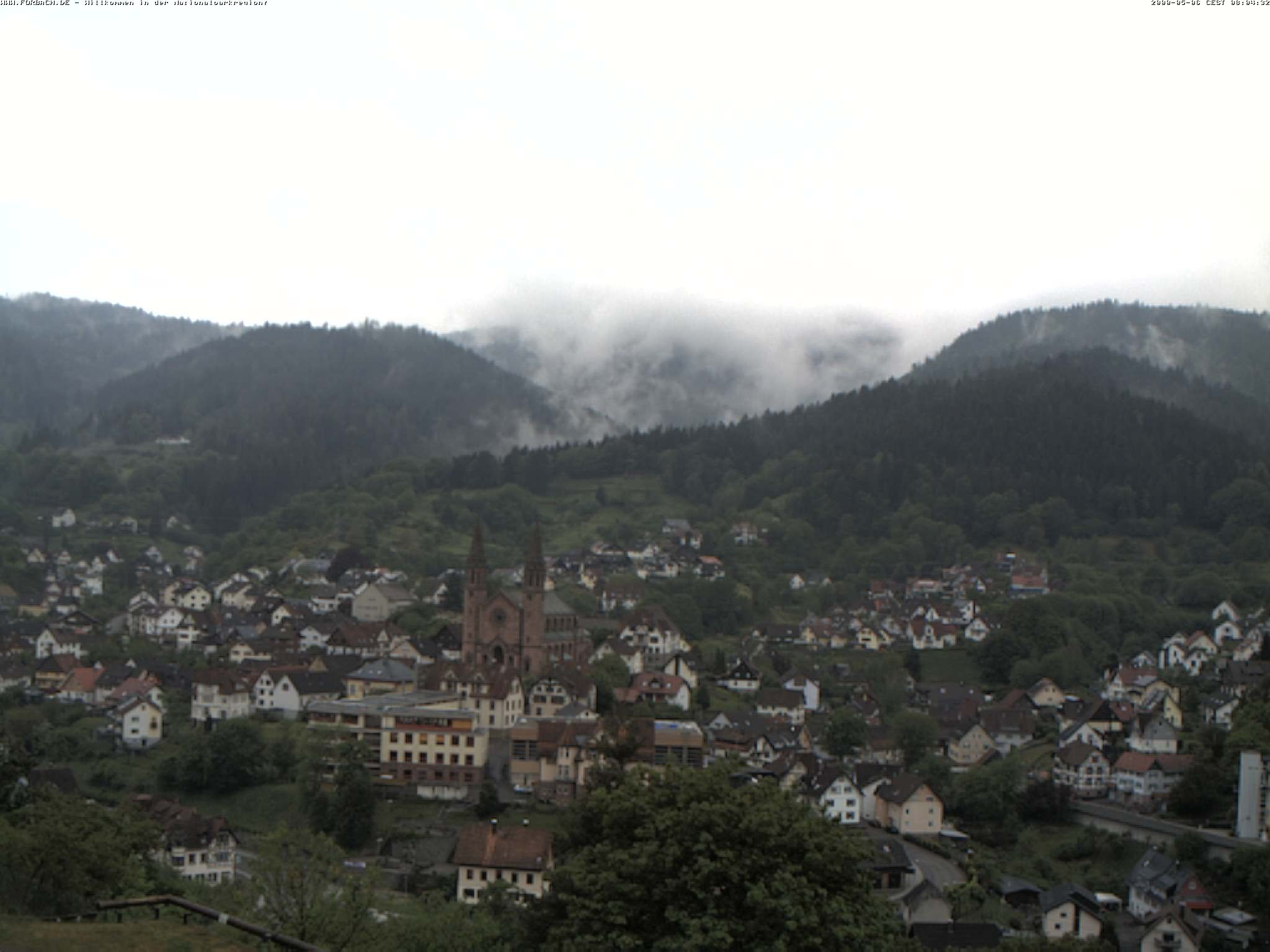 Archiv Foto Webcam Blick auf Forbach im Nordschwarzwald