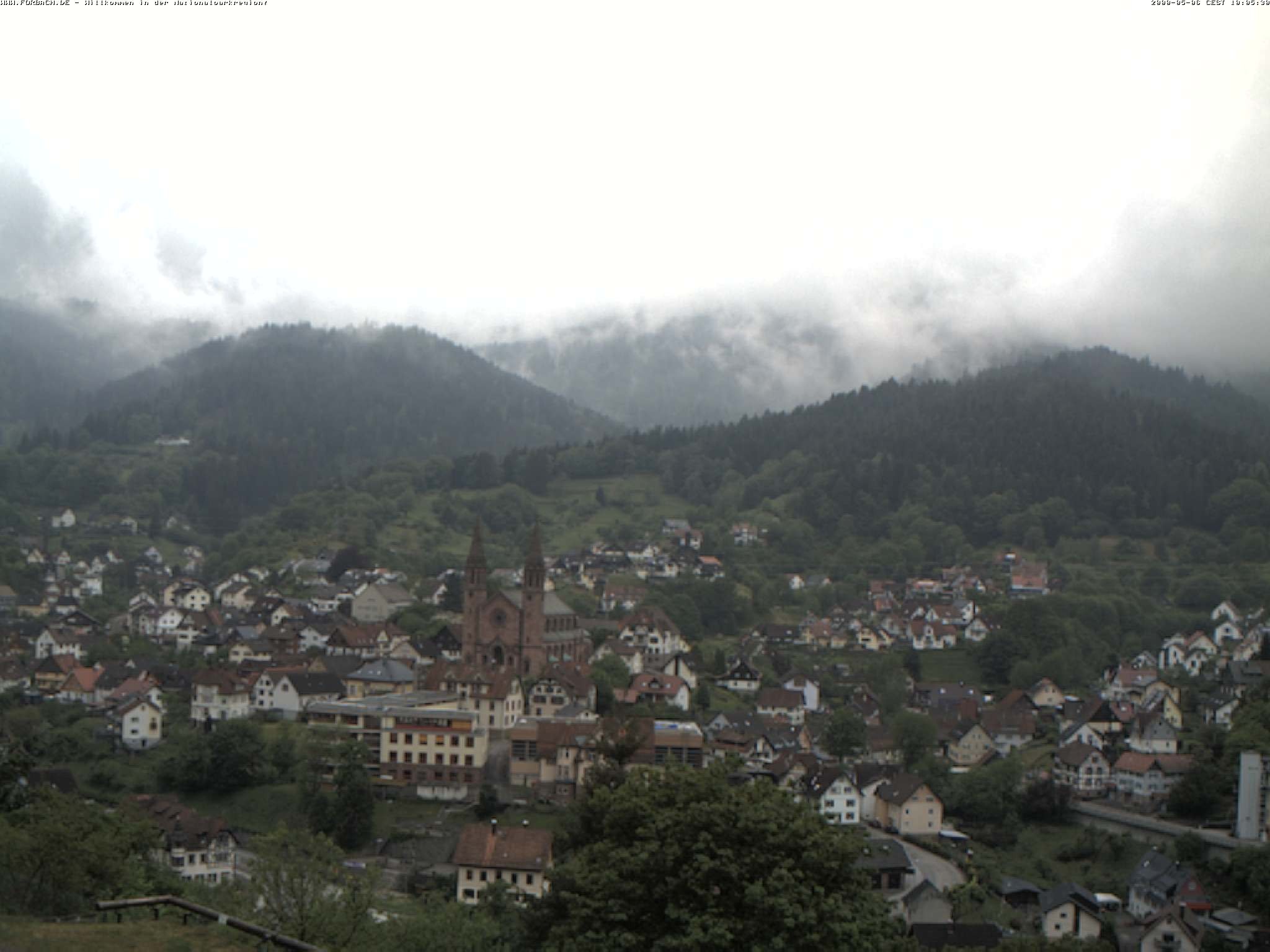 Archiv Foto Webcam Blick auf Forbach im Nordschwarzwald
