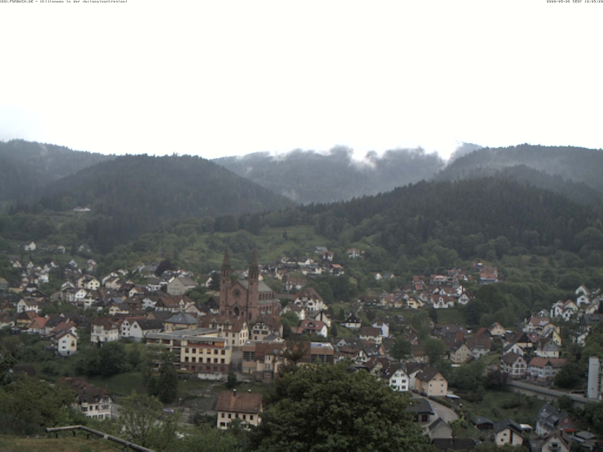 Archiv Foto Webcam Blick auf Forbach im Nordschwarzwald