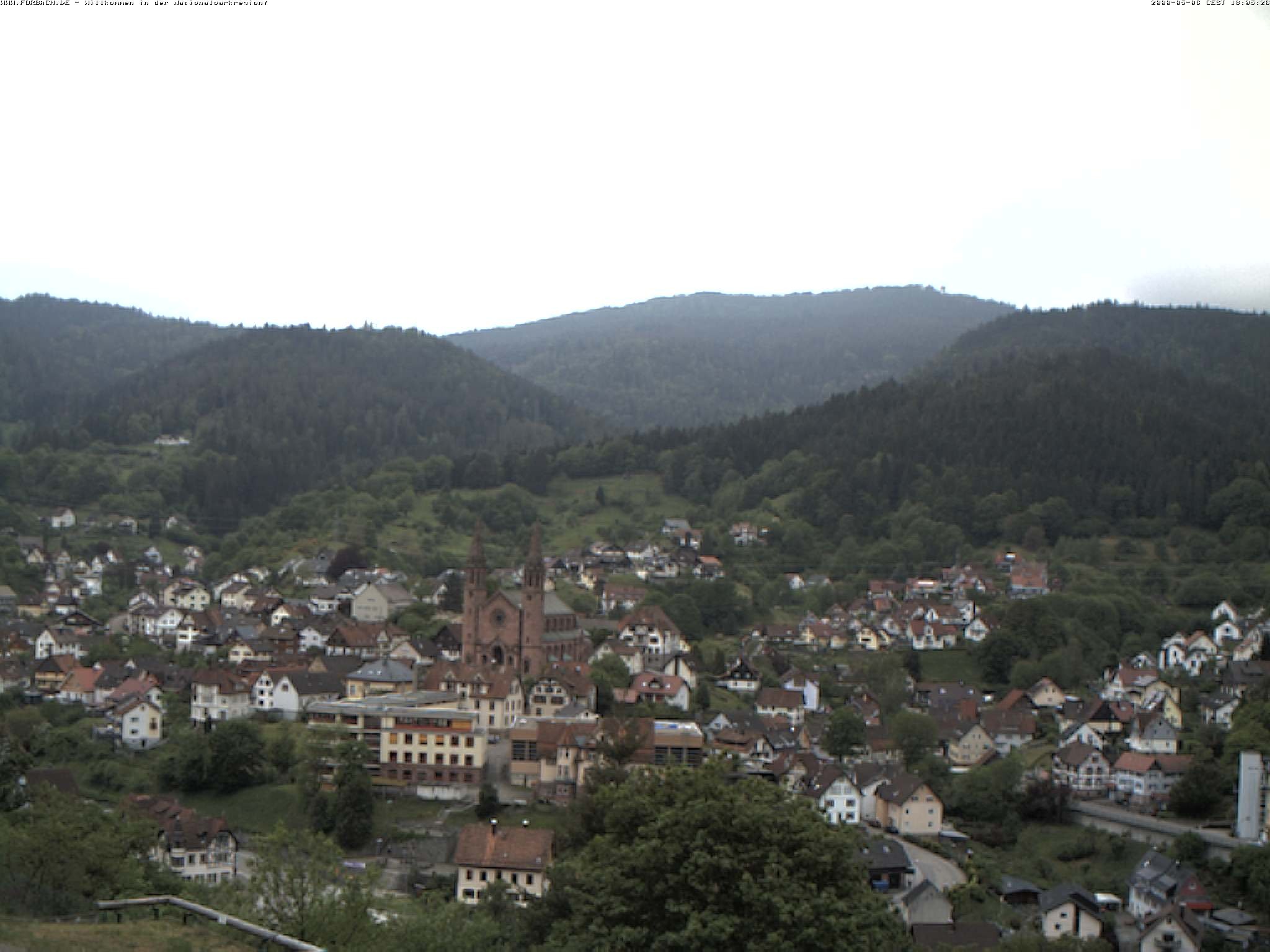 Archiv Foto Webcam Blick auf Forbach im Nordschwarzwald