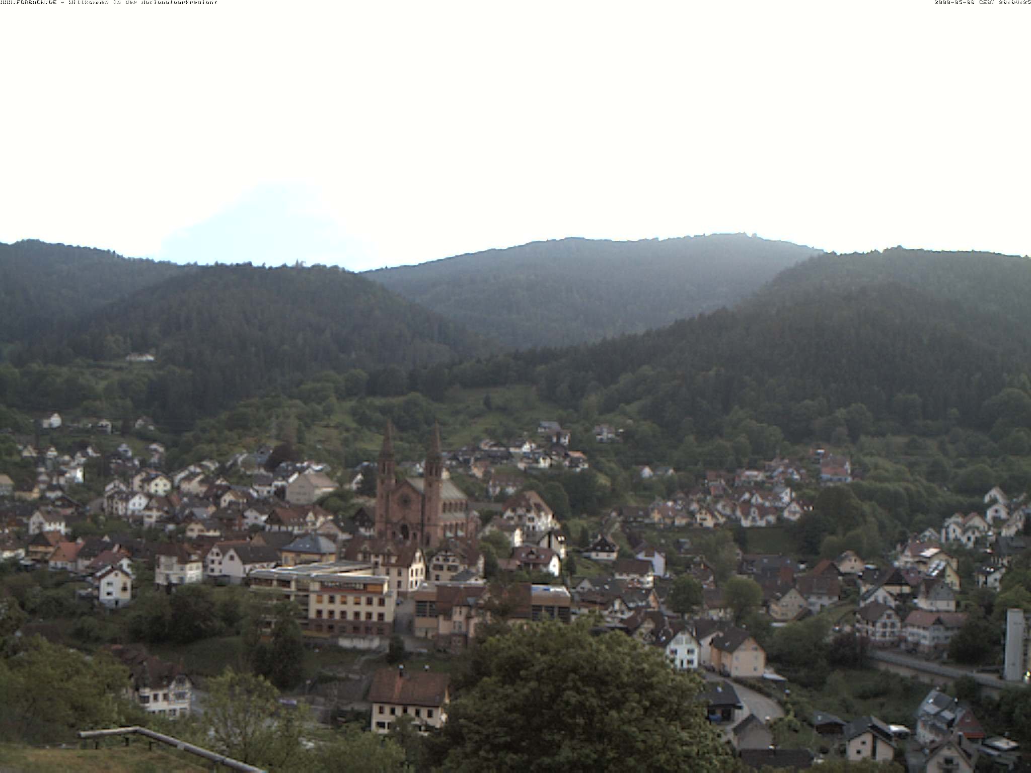 Archiv Foto Webcam Blick auf Forbach im Nordschwarzwald