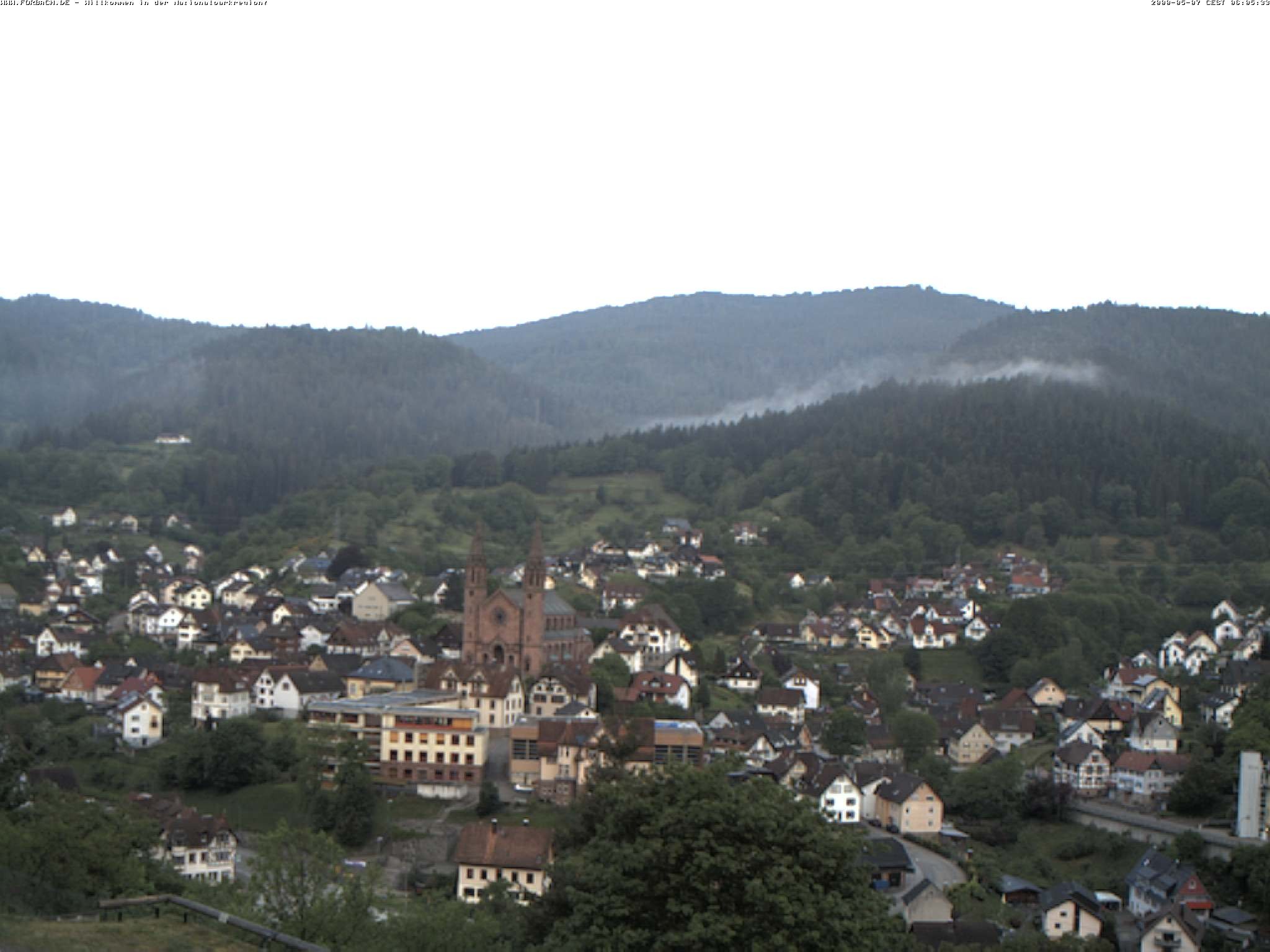 Archiv Foto Webcam Blick auf Forbach im Nordschwarzwald