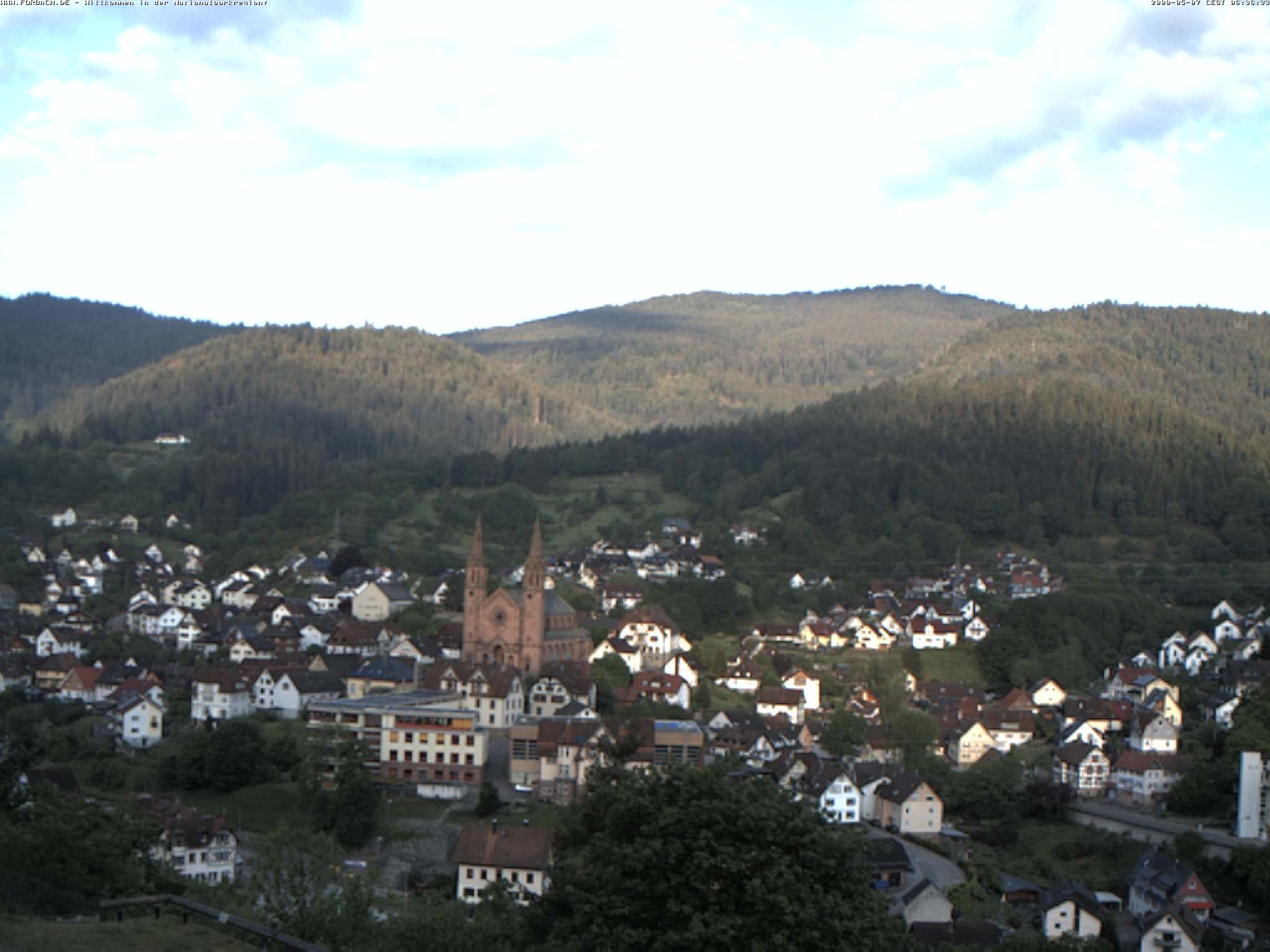 Archiv Foto Webcam Blick auf Forbach im Nordschwarzwald