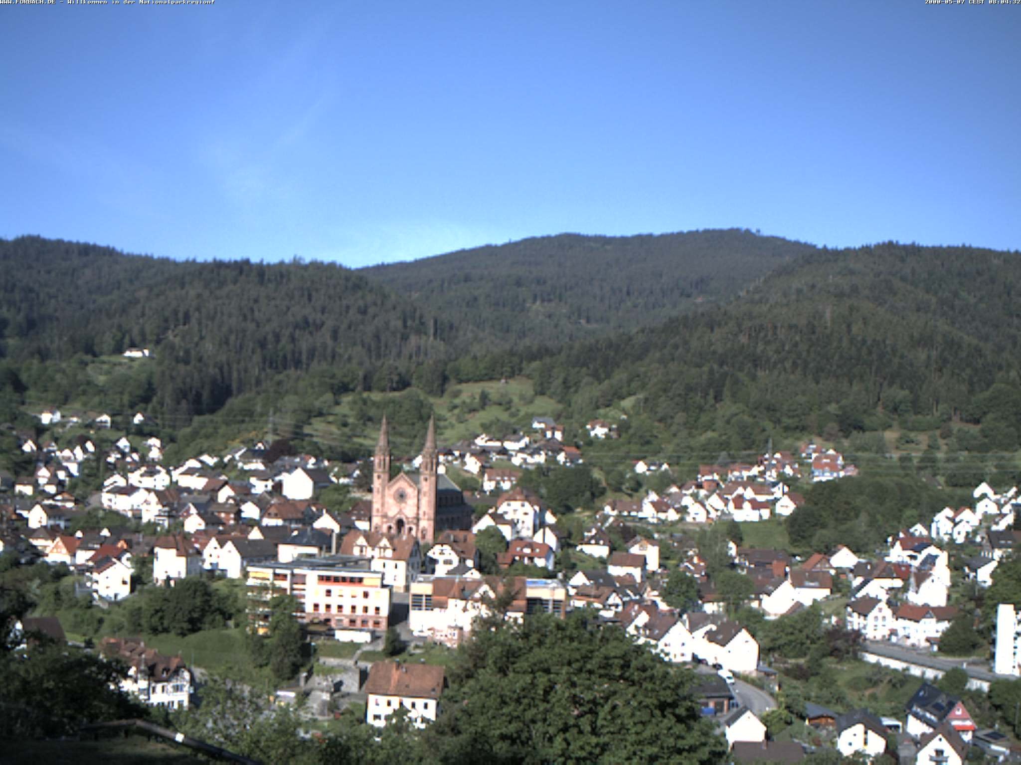 Archiv Foto Webcam Blick auf Forbach im Nordschwarzwald