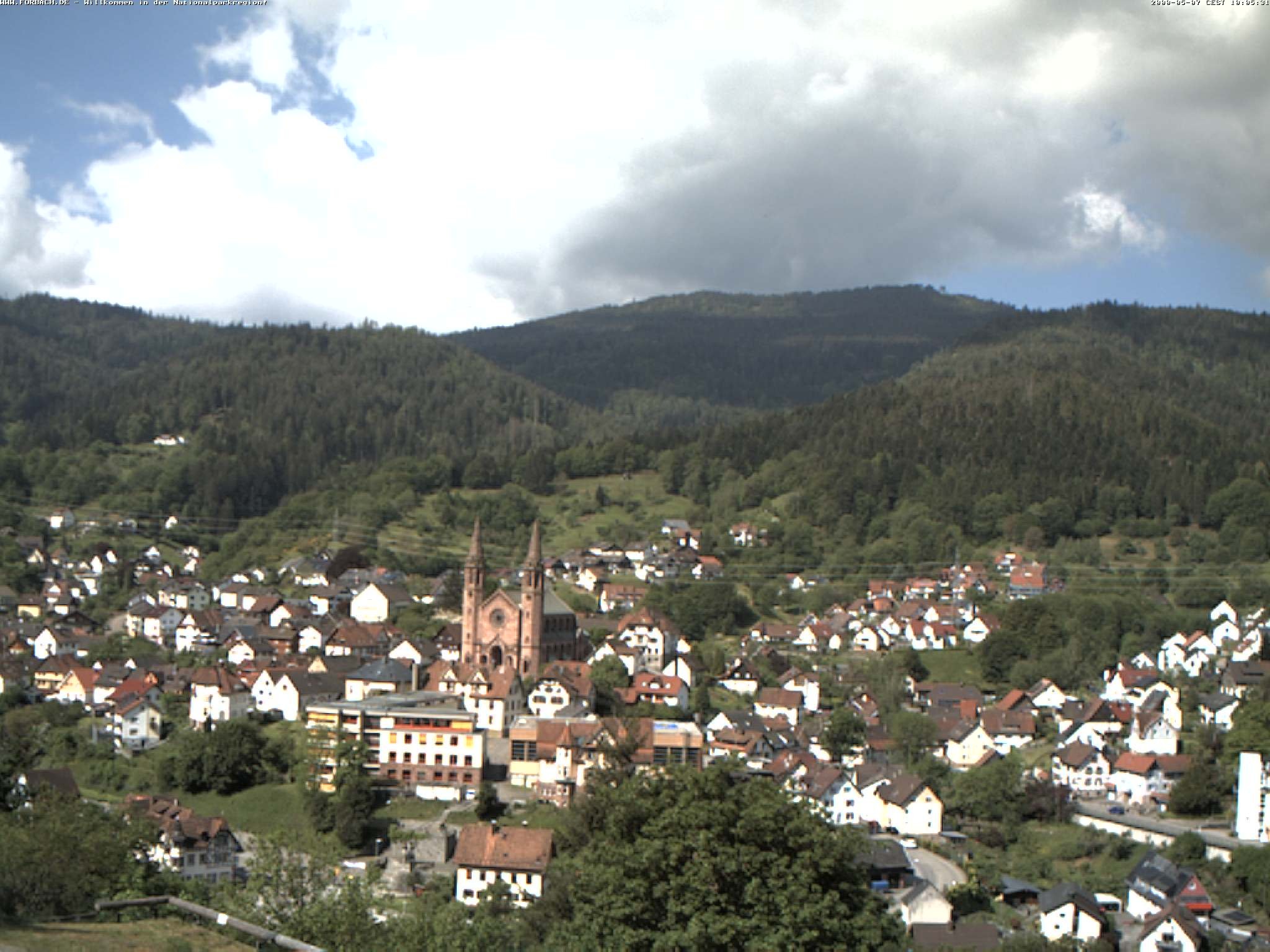 Archiv Foto Webcam Blick auf Forbach im Nordschwarzwald