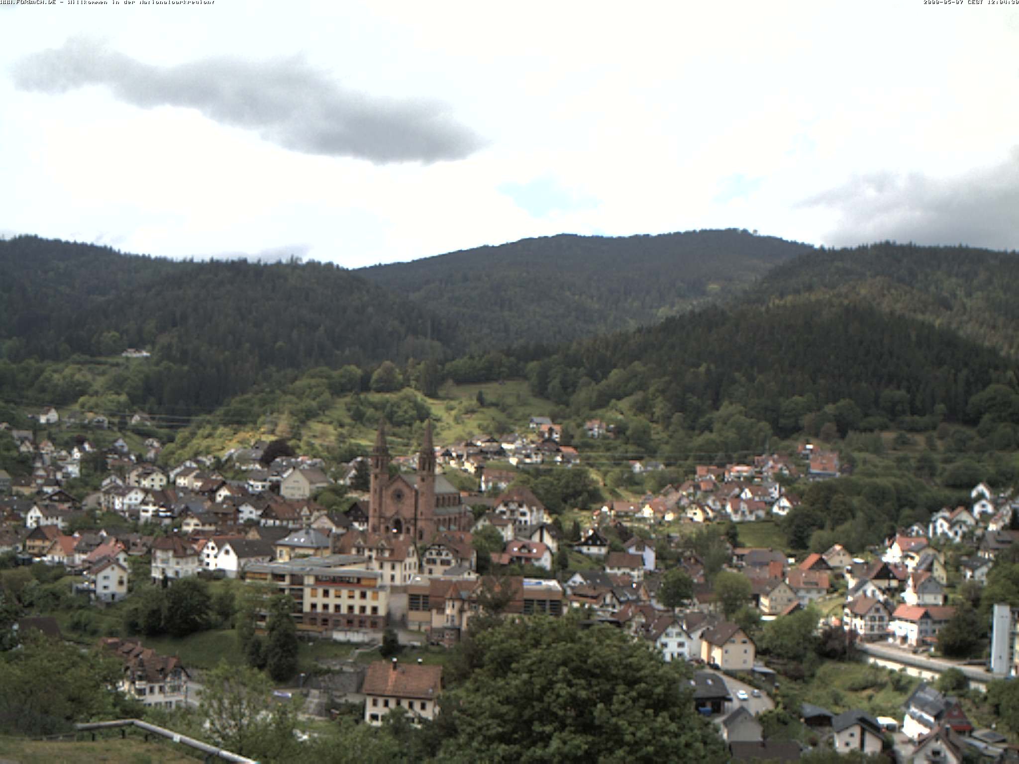Archiv Foto Webcam Blick auf Forbach im Nordschwarzwald