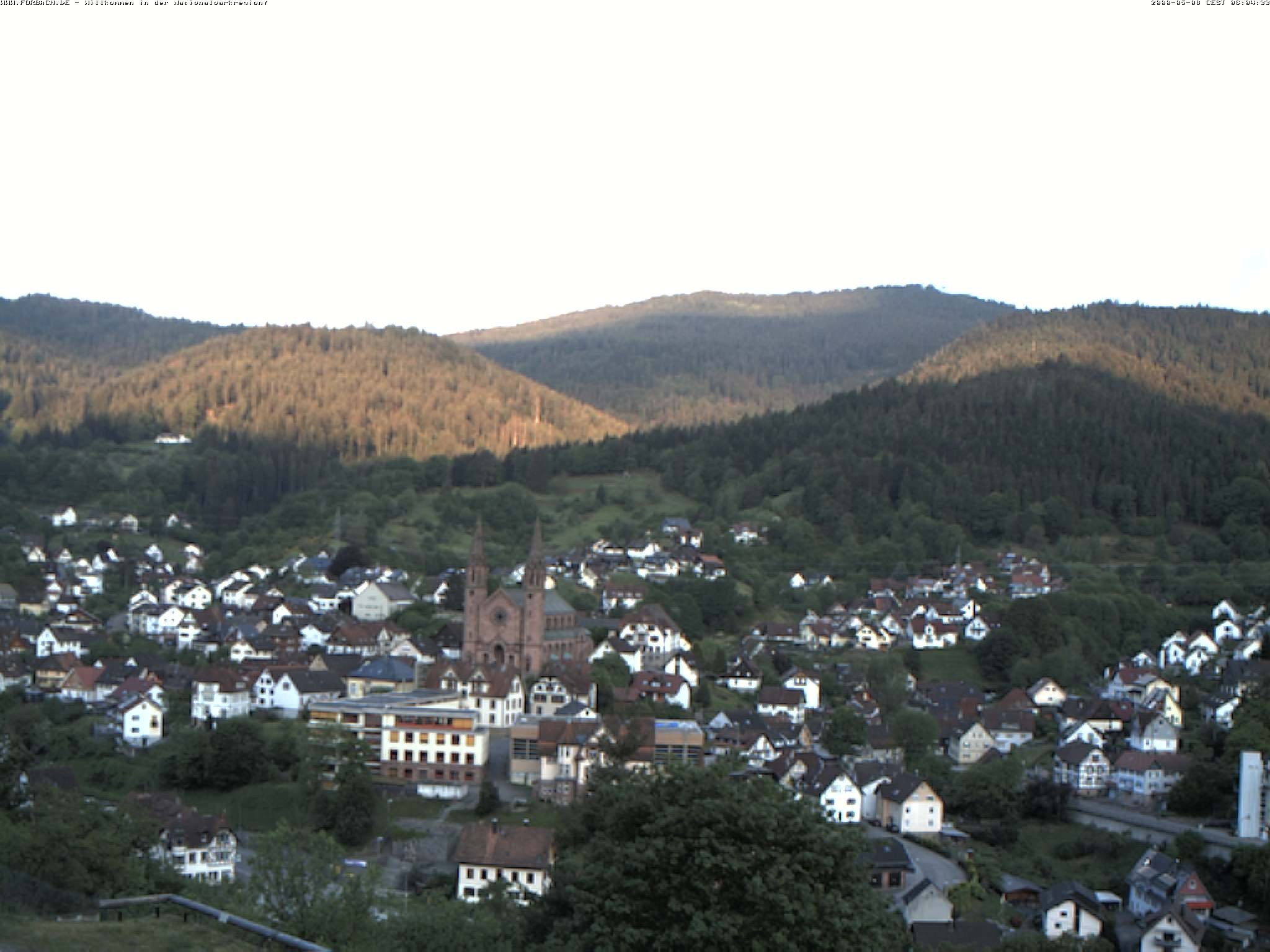 Archiv Foto Webcam Blick auf Forbach im Nordschwarzwald