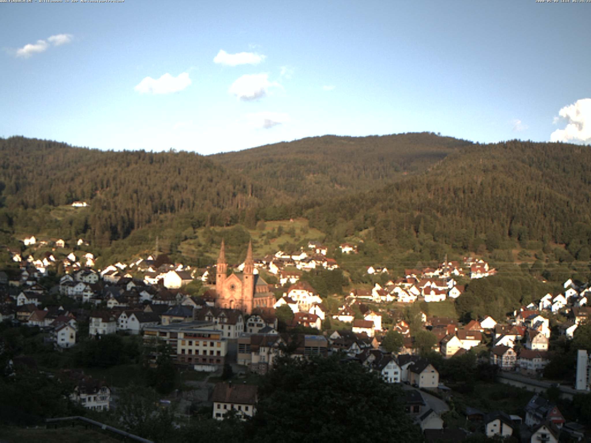 Archiv Foto Webcam Blick auf Forbach im Nordschwarzwald