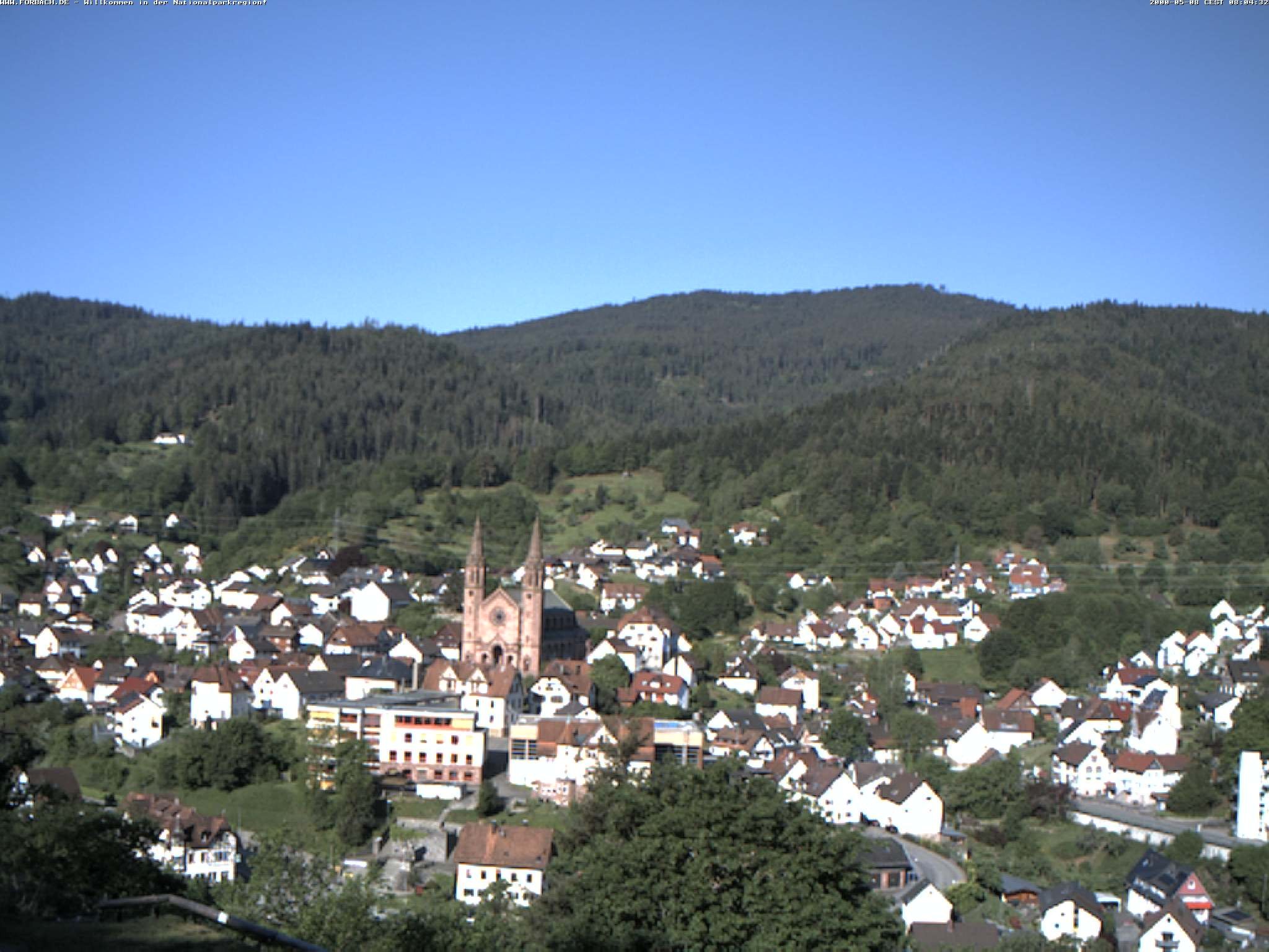 Archiv Foto Webcam Blick auf Forbach im Nordschwarzwald