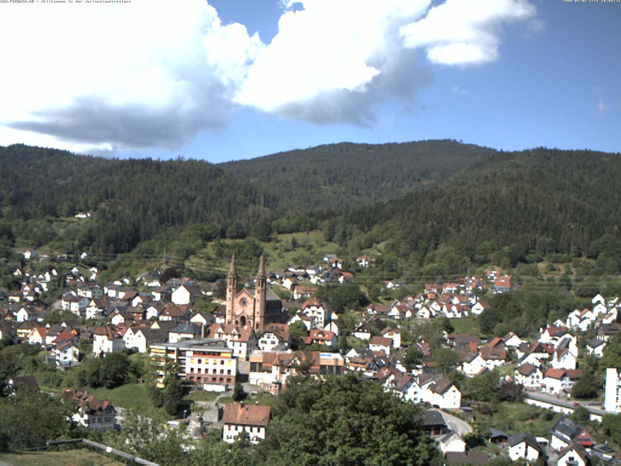 Archiv Foto Webcam Blick auf Forbach im Nordschwarzwald
