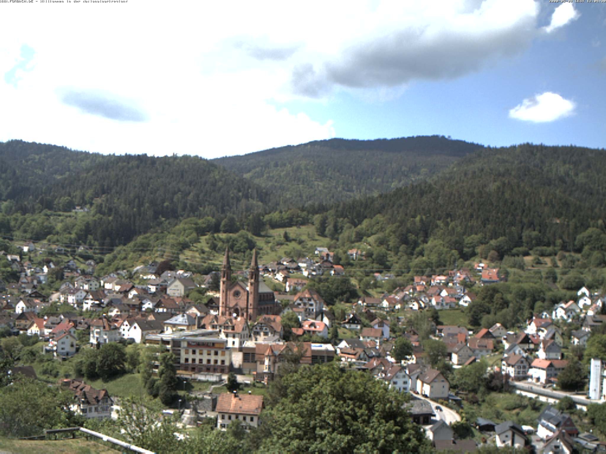 Archiv Foto Webcam Blick auf Forbach im Nordschwarzwald