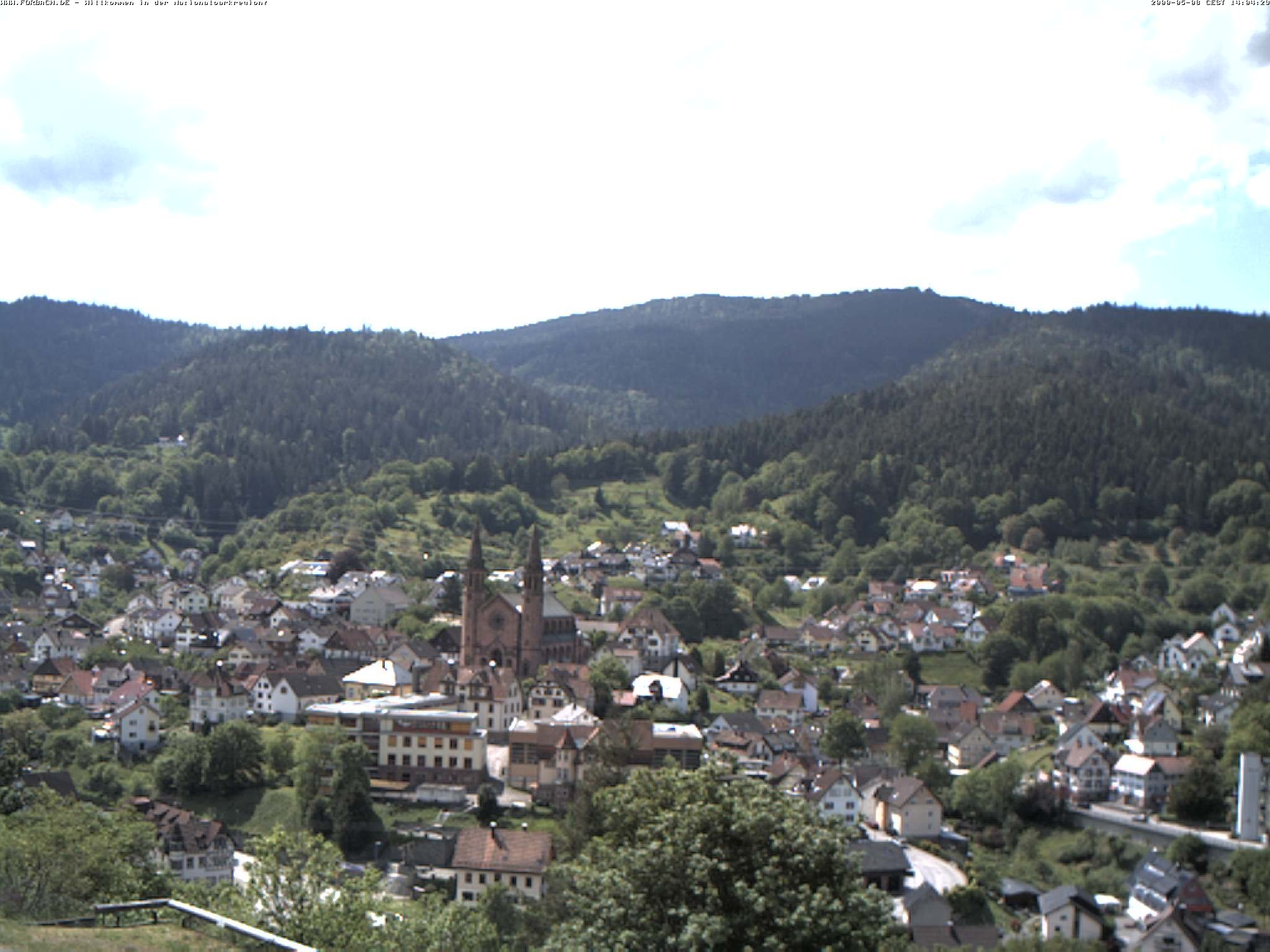 Archiv Foto Webcam Blick auf Forbach im Nordschwarzwald