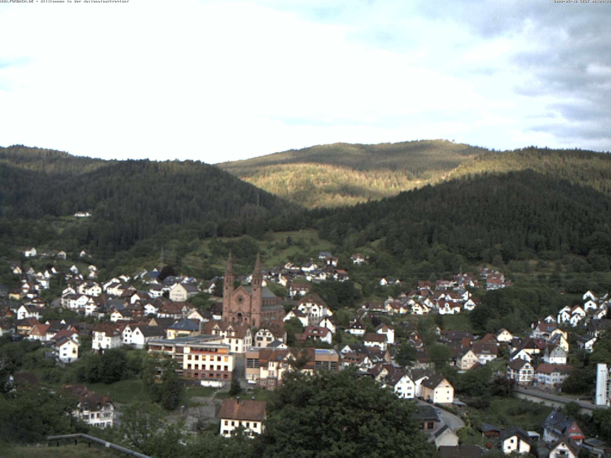 Archiv Foto Webcam Blick auf Forbach im Nordschwarzwald
