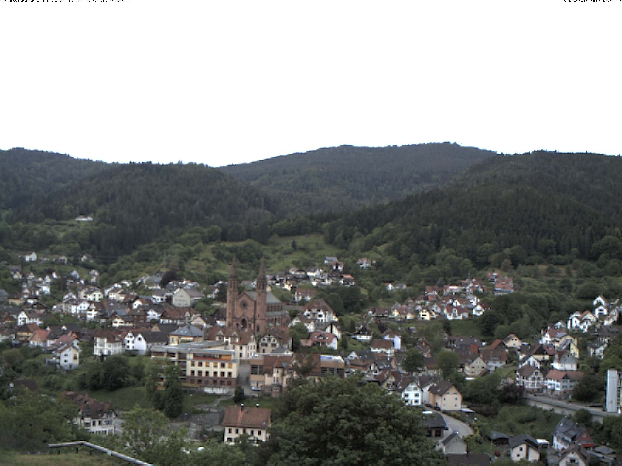 Archiv Foto Webcam Blick auf Forbach im Nordschwarzwald