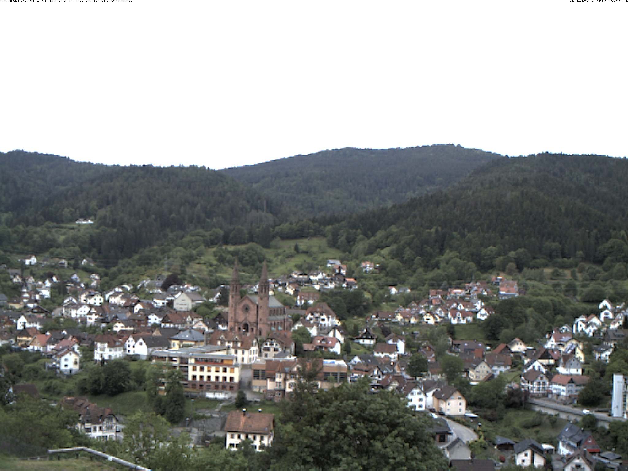 Archiv Foto Webcam Blick auf Forbach im Nordschwarzwald