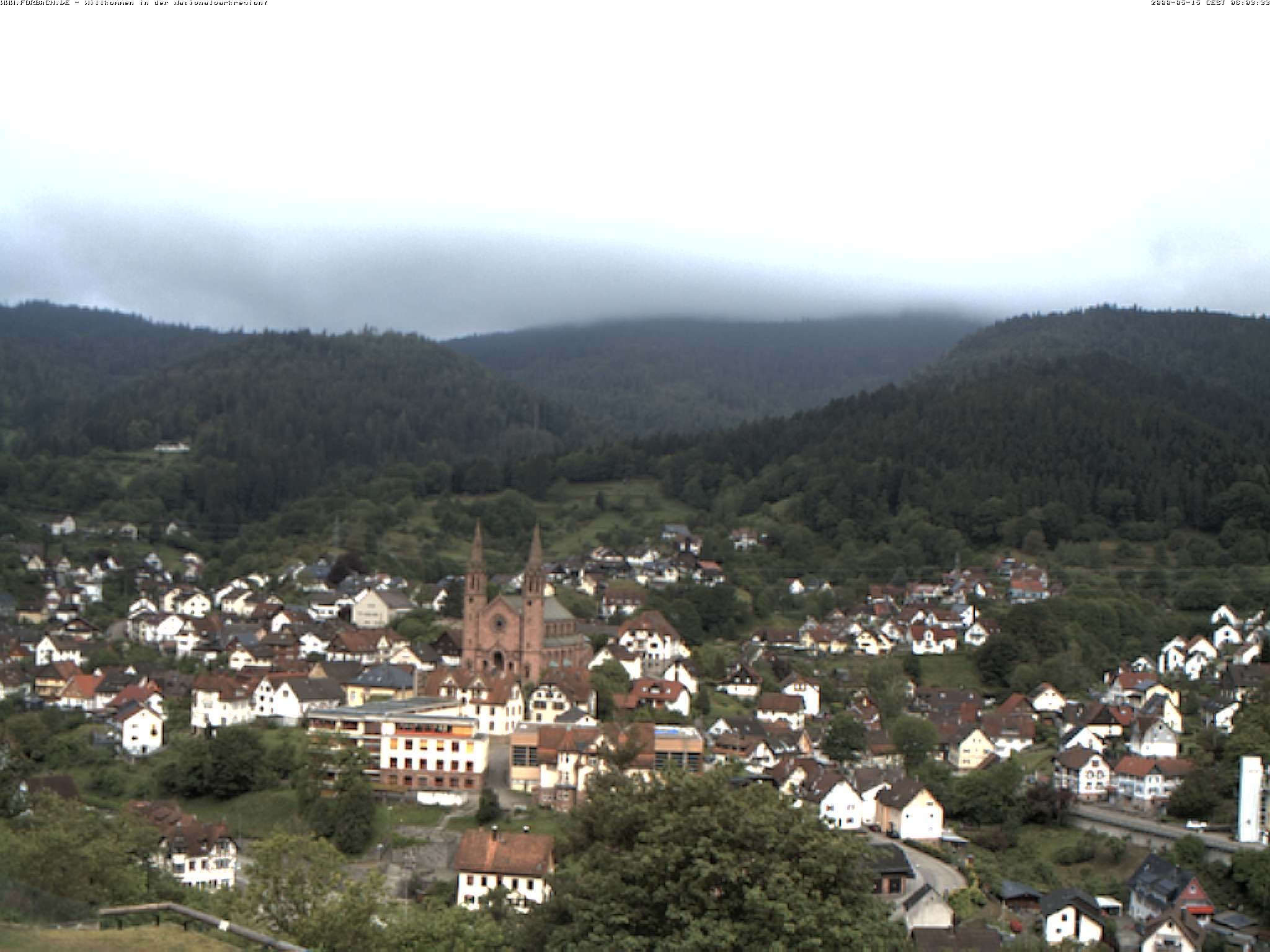 Archiv Foto Webcam Blick auf Forbach im Nordschwarzwald