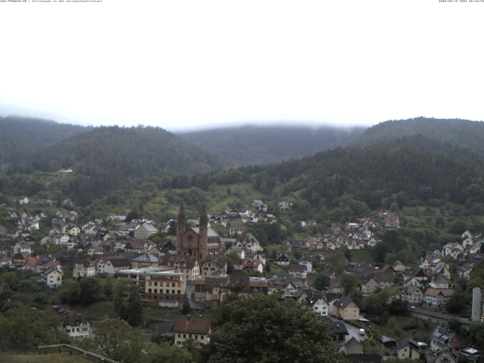 Archiv Foto Webcam Blick auf Forbach im Nordschwarzwald