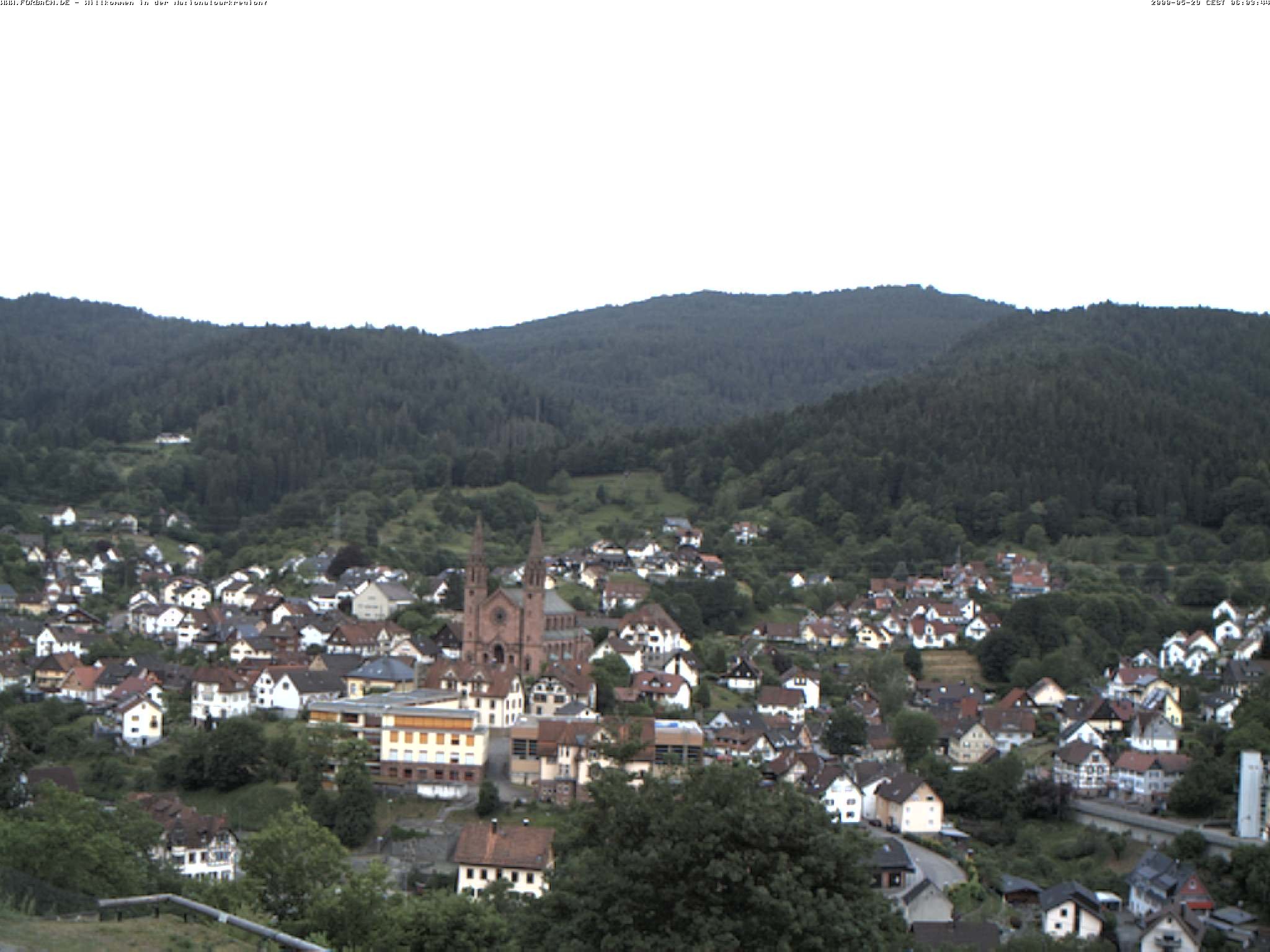 Archiv Foto Webcam Blick auf Forbach im Nordschwarzwald
