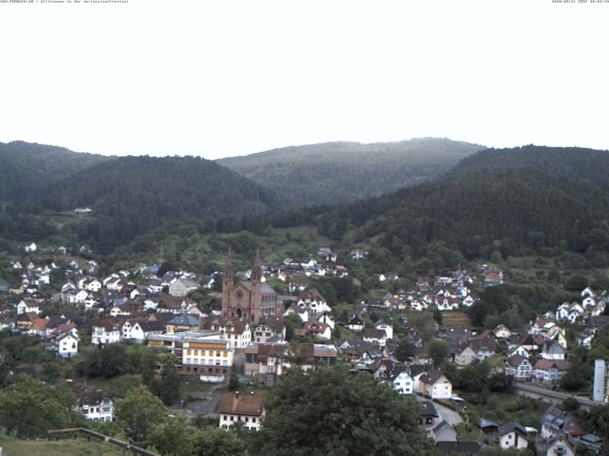 Archiv Foto Webcam Blick auf Forbach im Nordschwarzwald