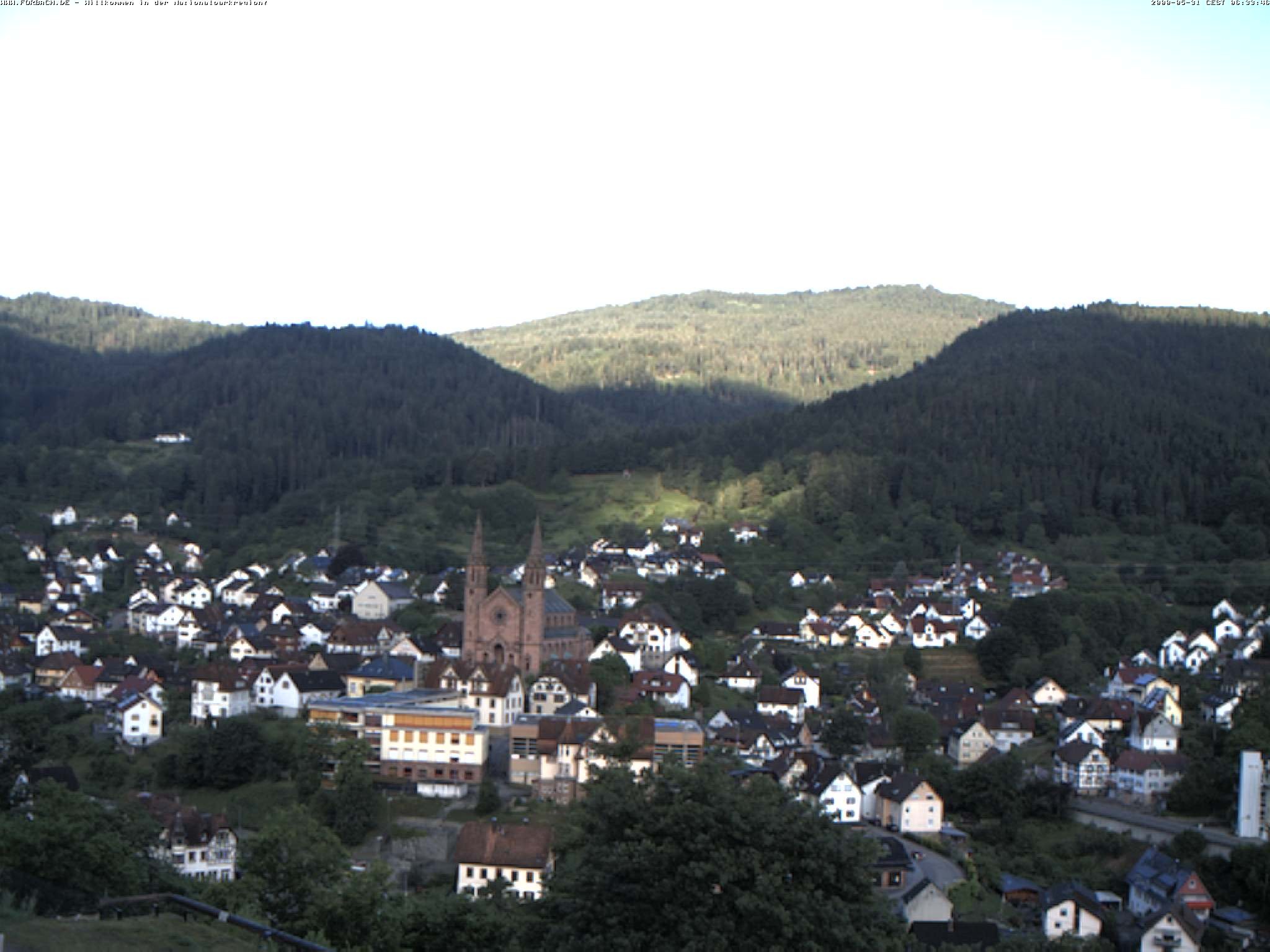 Archiv Foto Webcam Blick auf Forbach im Nordschwarzwald