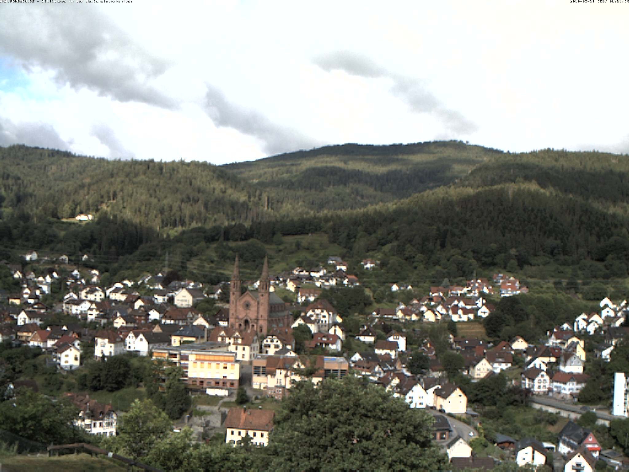 Archiv Foto Webcam Blick auf Forbach im Nordschwarzwald