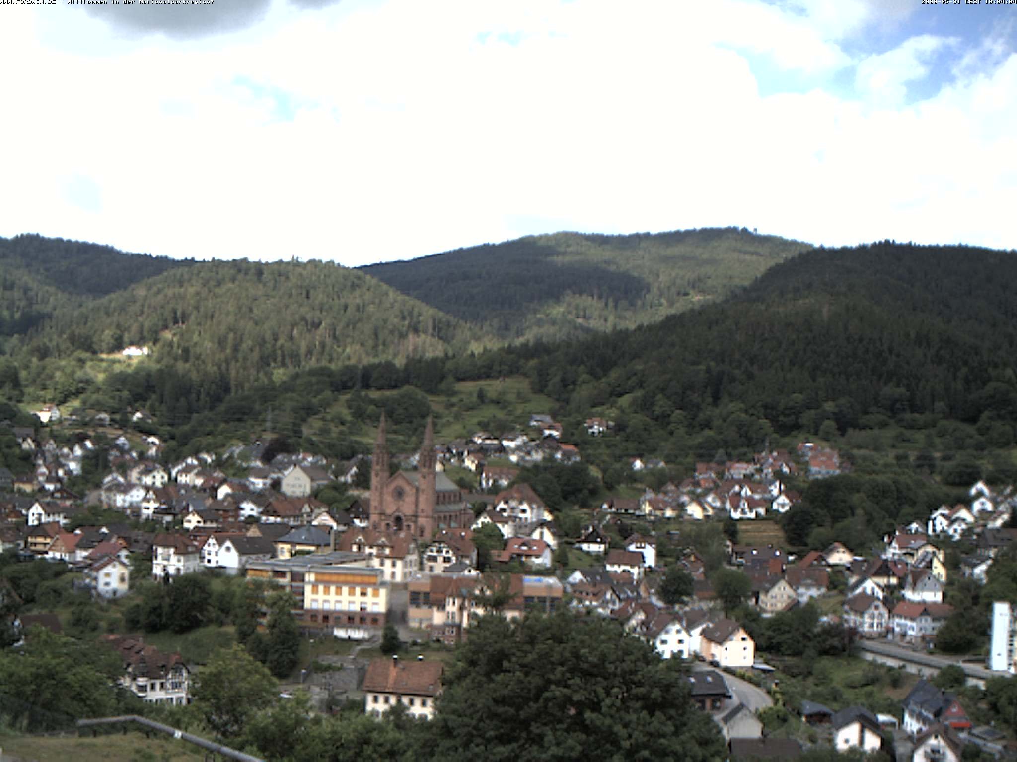 Archiv Foto Webcam Blick auf Forbach im Nordschwarzwald