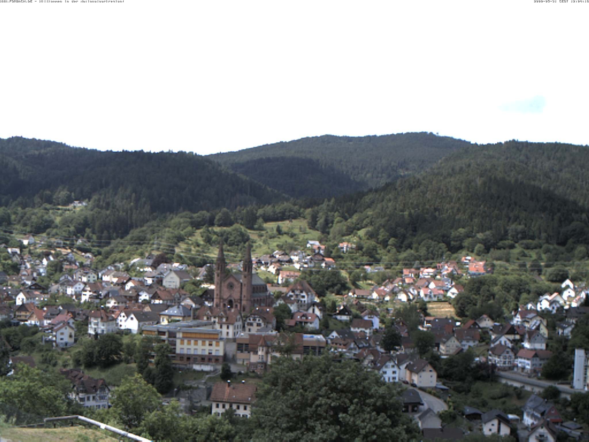 Archiv Foto Webcam Blick auf Forbach im Nordschwarzwald
