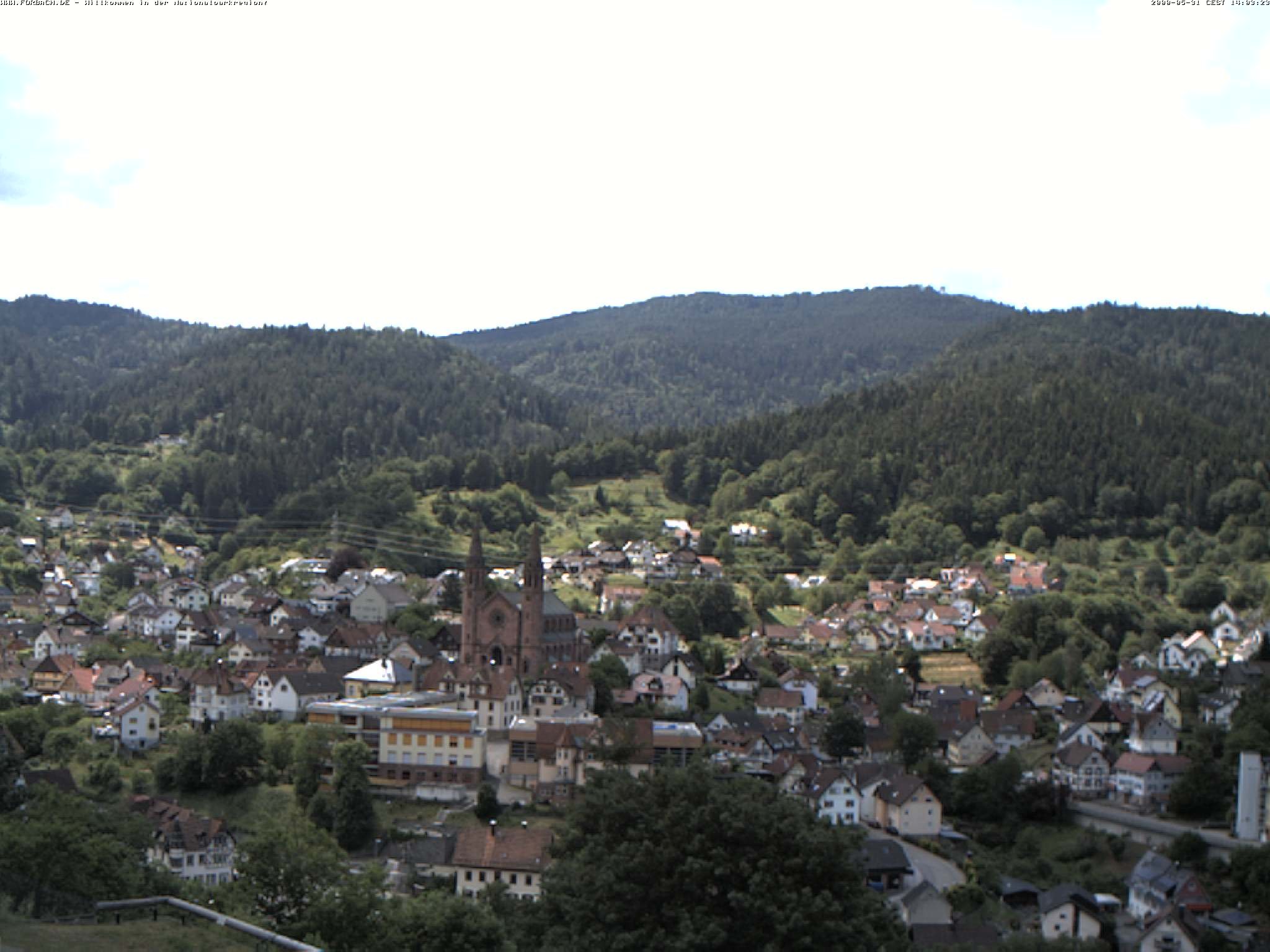 Archiv Foto Webcam Blick auf Forbach im Nordschwarzwald