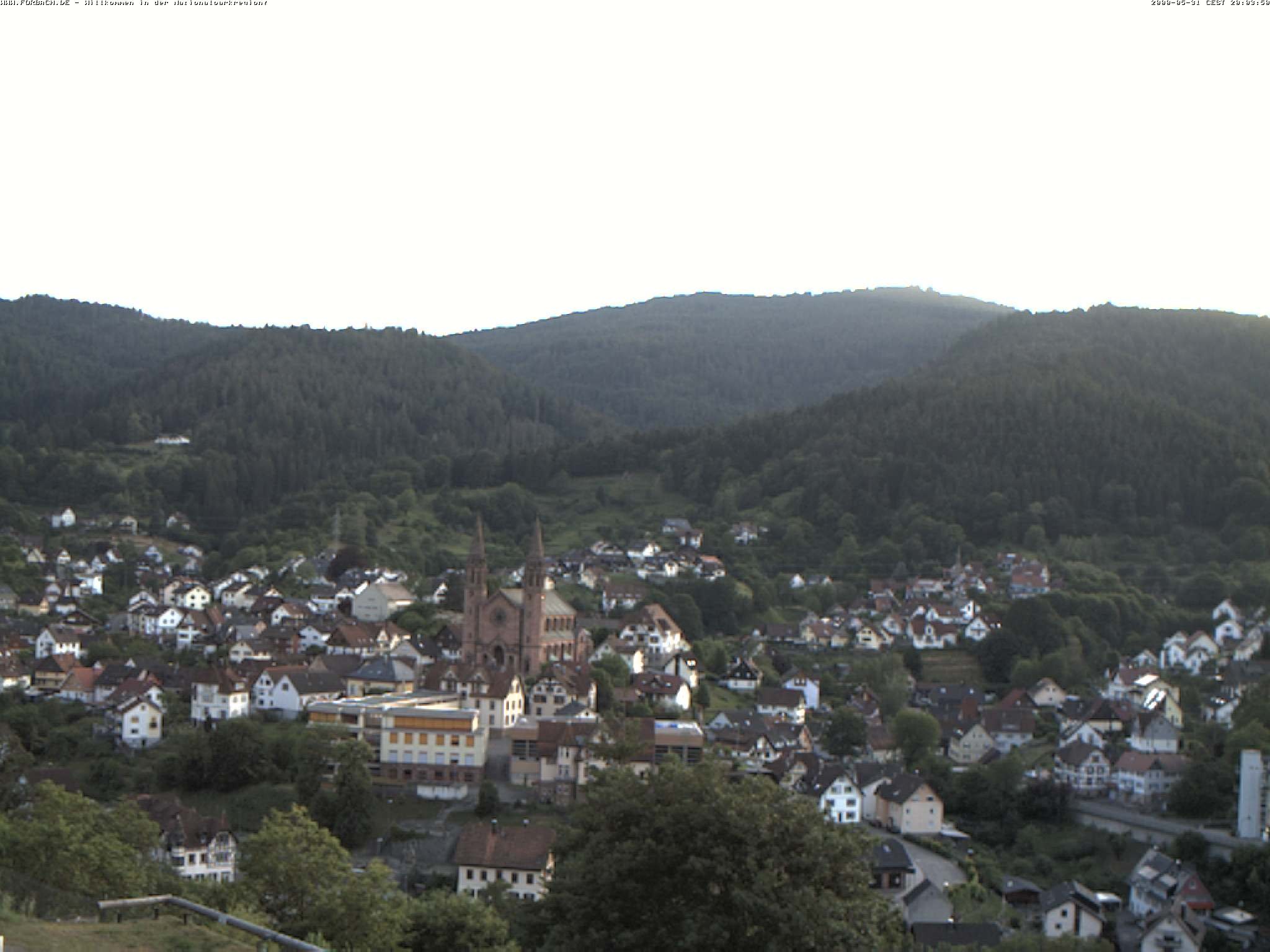 Archiv Foto Webcam Blick auf Forbach im Nordschwarzwald