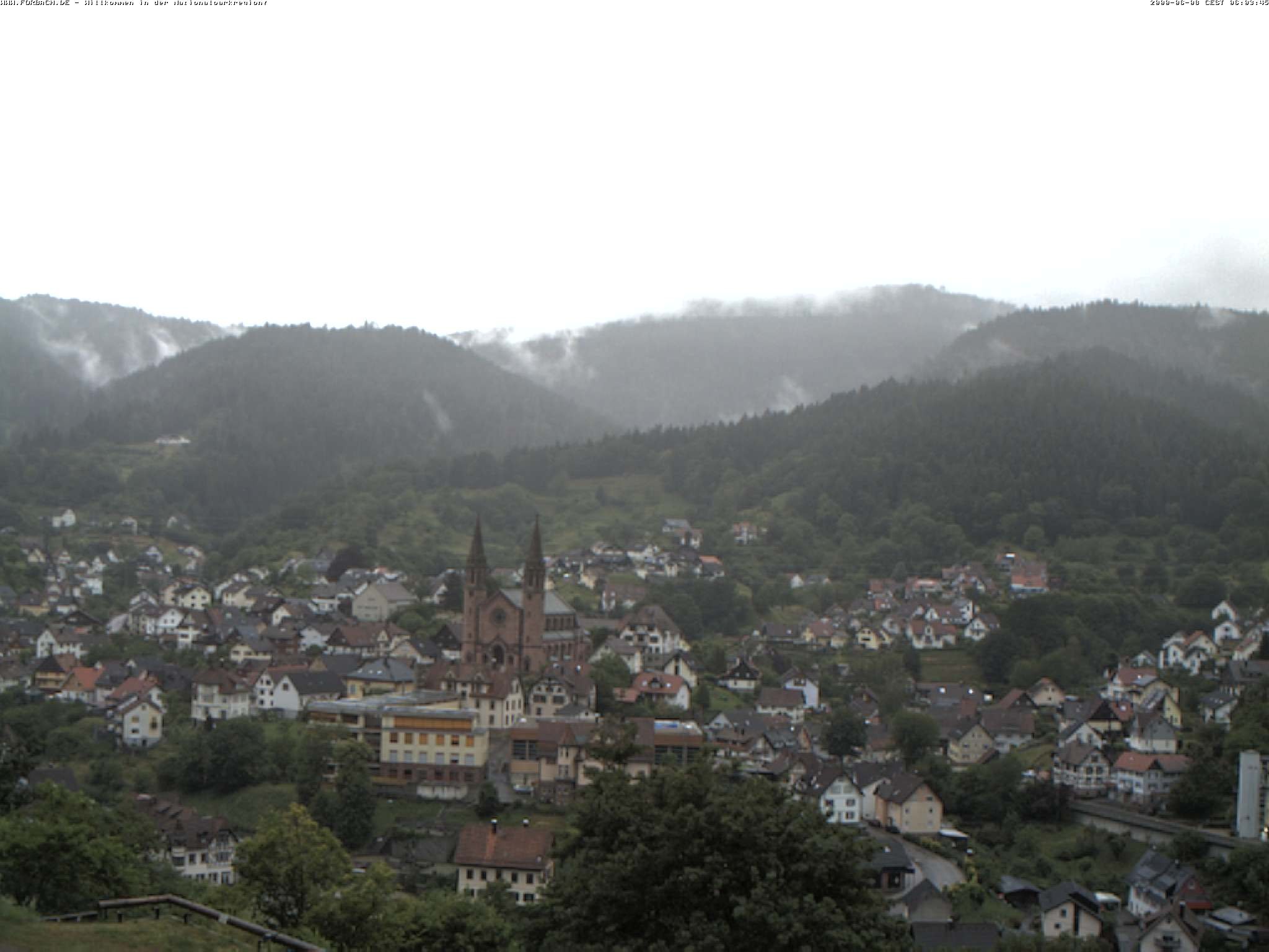 Archiv Foto Webcam Blick auf Forbach im Nordschwarzwald