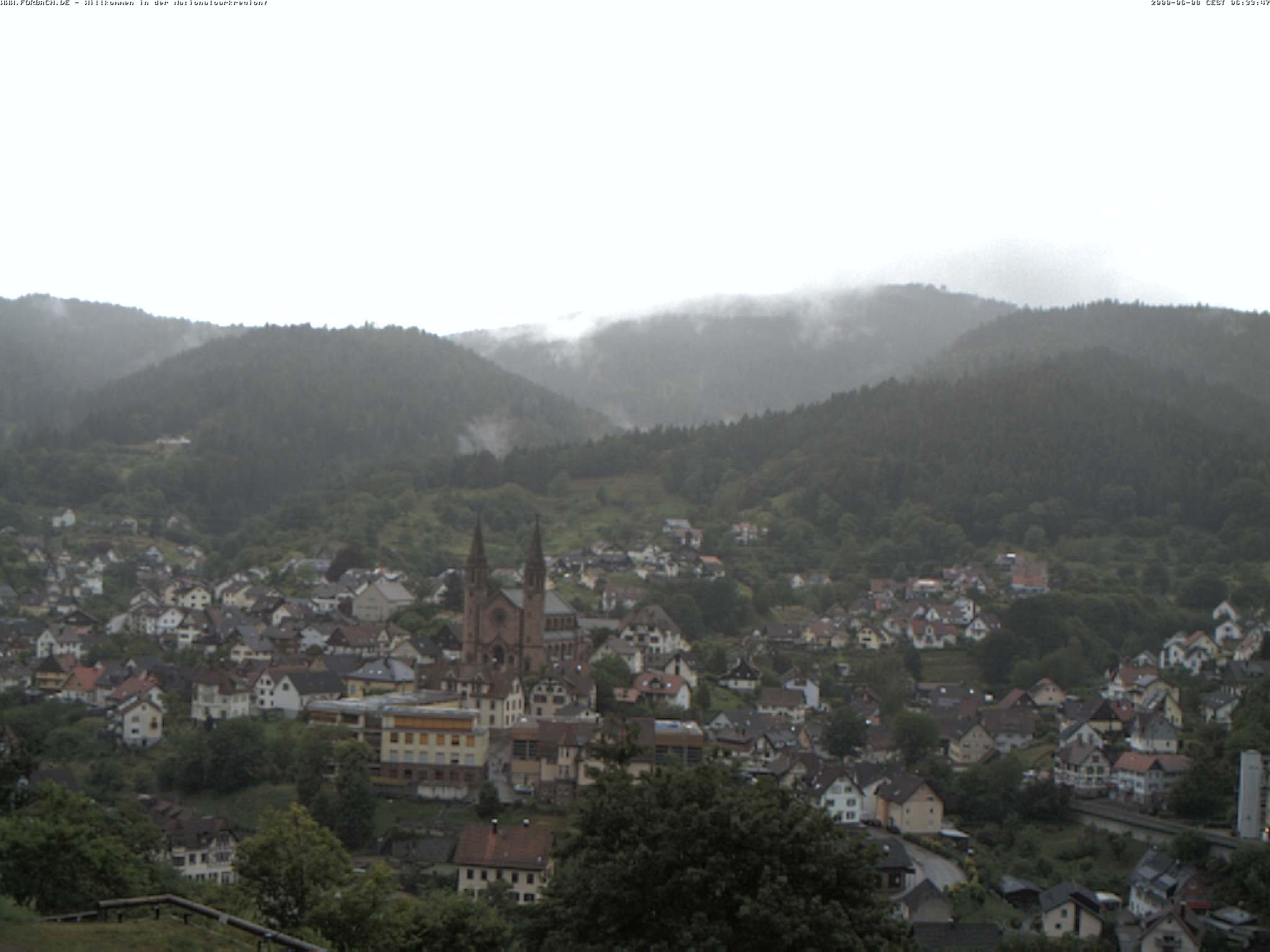 Archiv Foto Webcam Blick auf Forbach im Nordschwarzwald