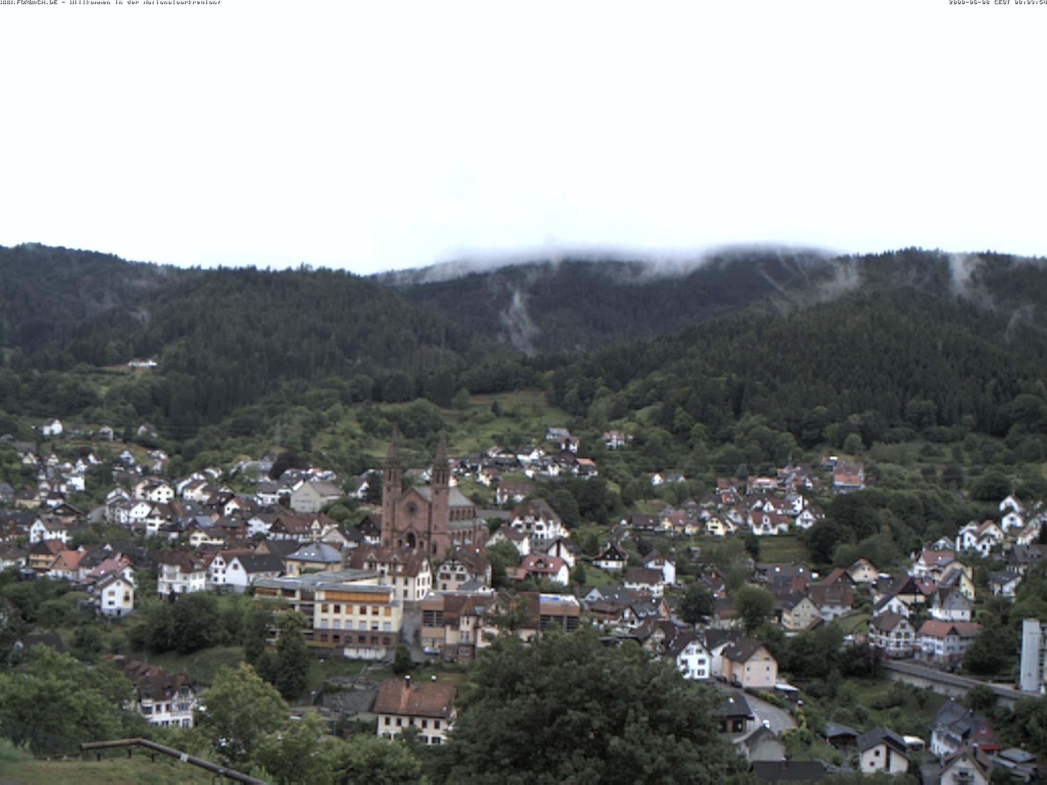 Archiv Foto Webcam Blick auf Forbach im Nordschwarzwald