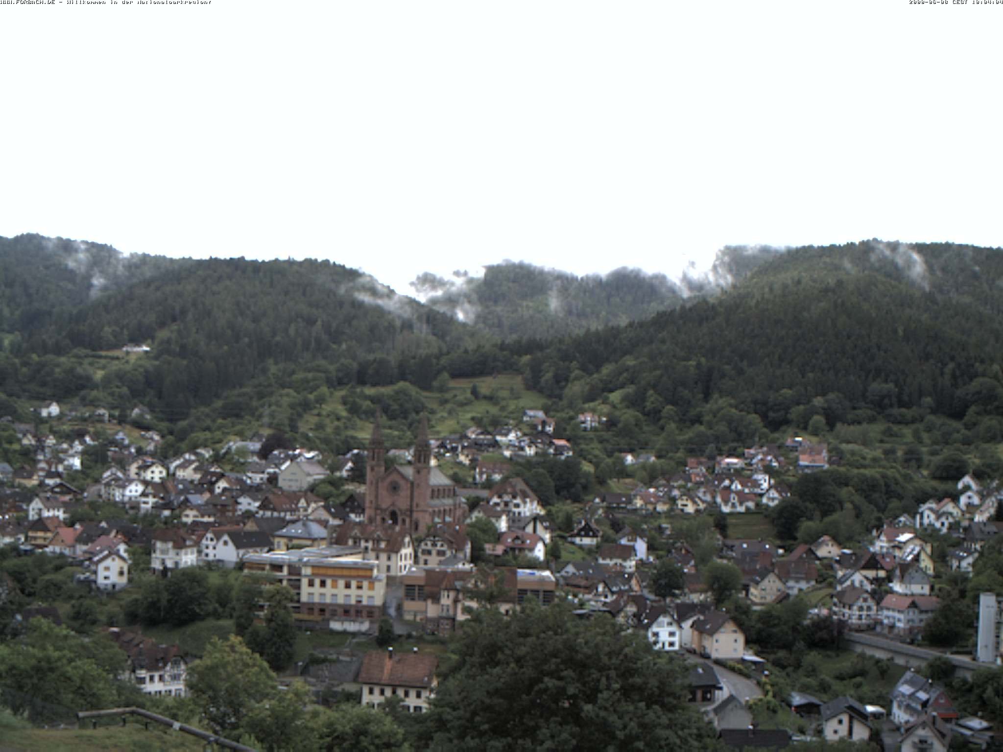 Archiv Foto Webcam Blick auf Forbach im Nordschwarzwald