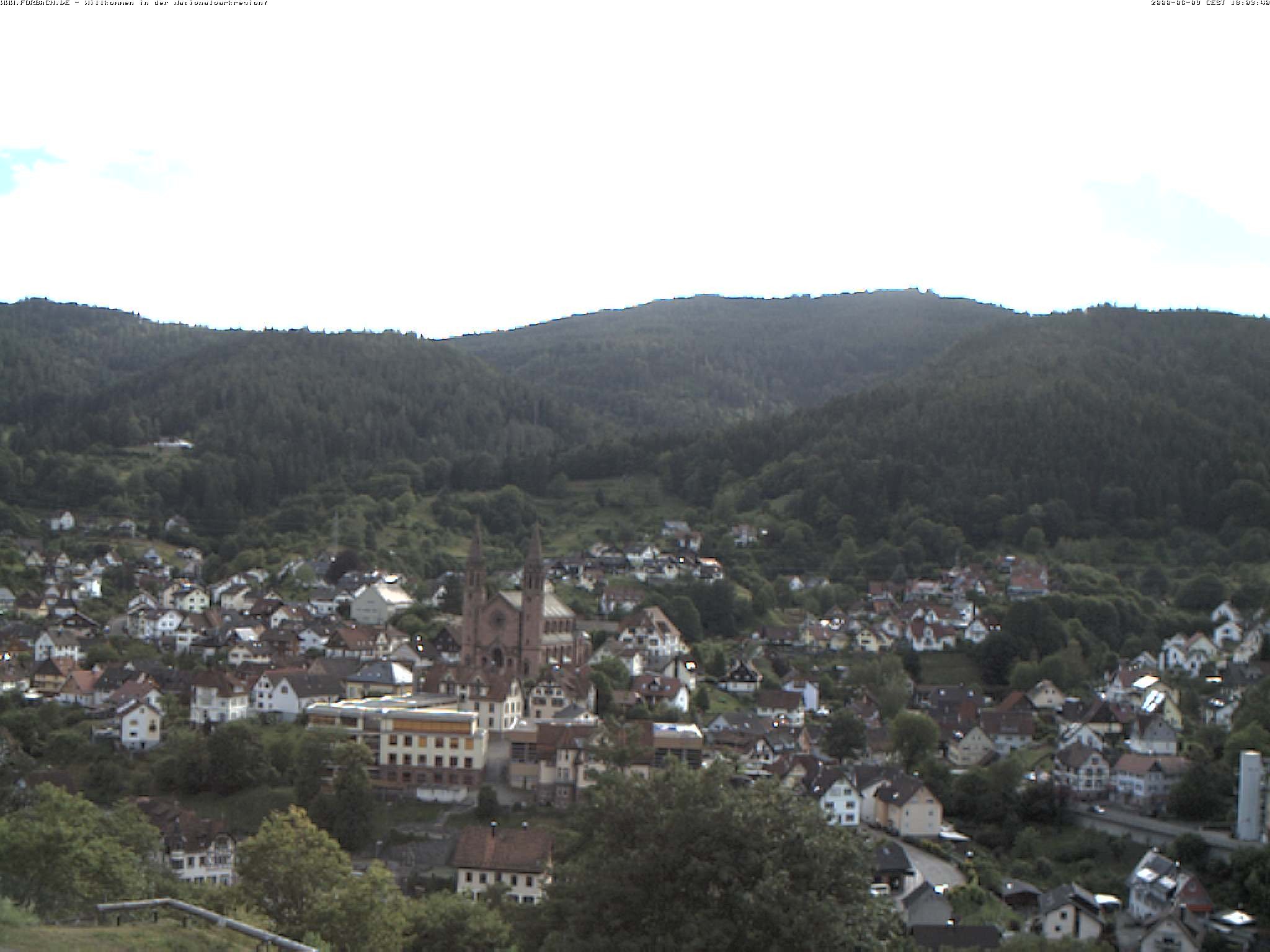 Archiv Foto Webcam Blick auf Forbach im Nordschwarzwald