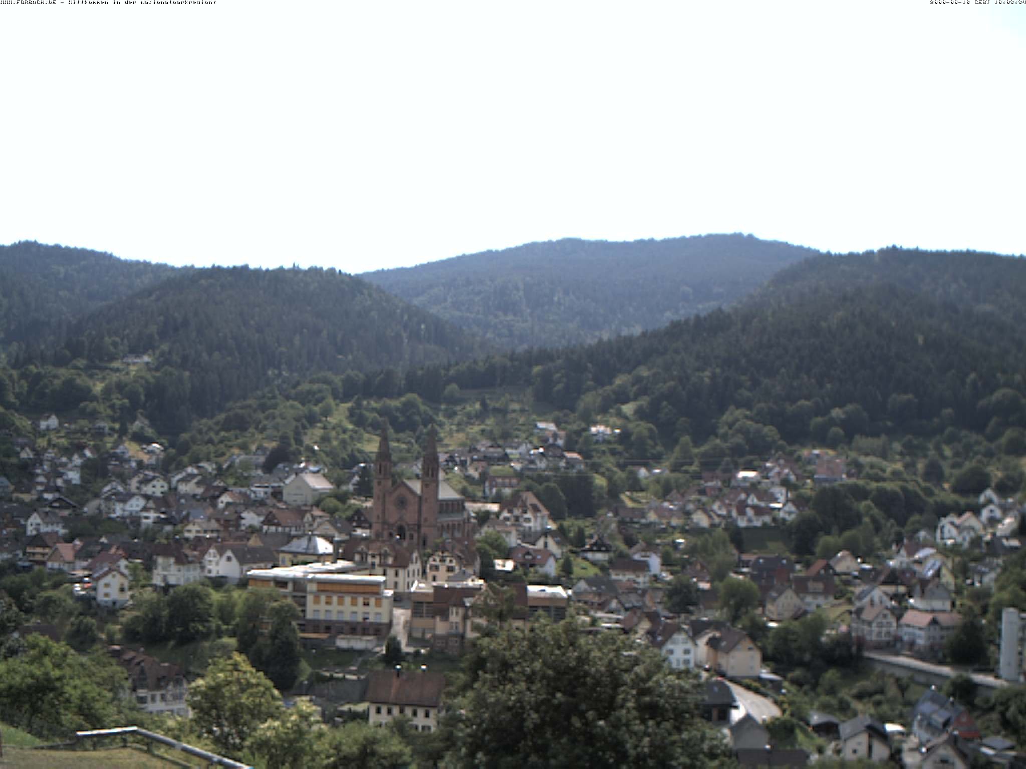 Archiv Foto Webcam Blick auf Forbach im Nordschwarzwald