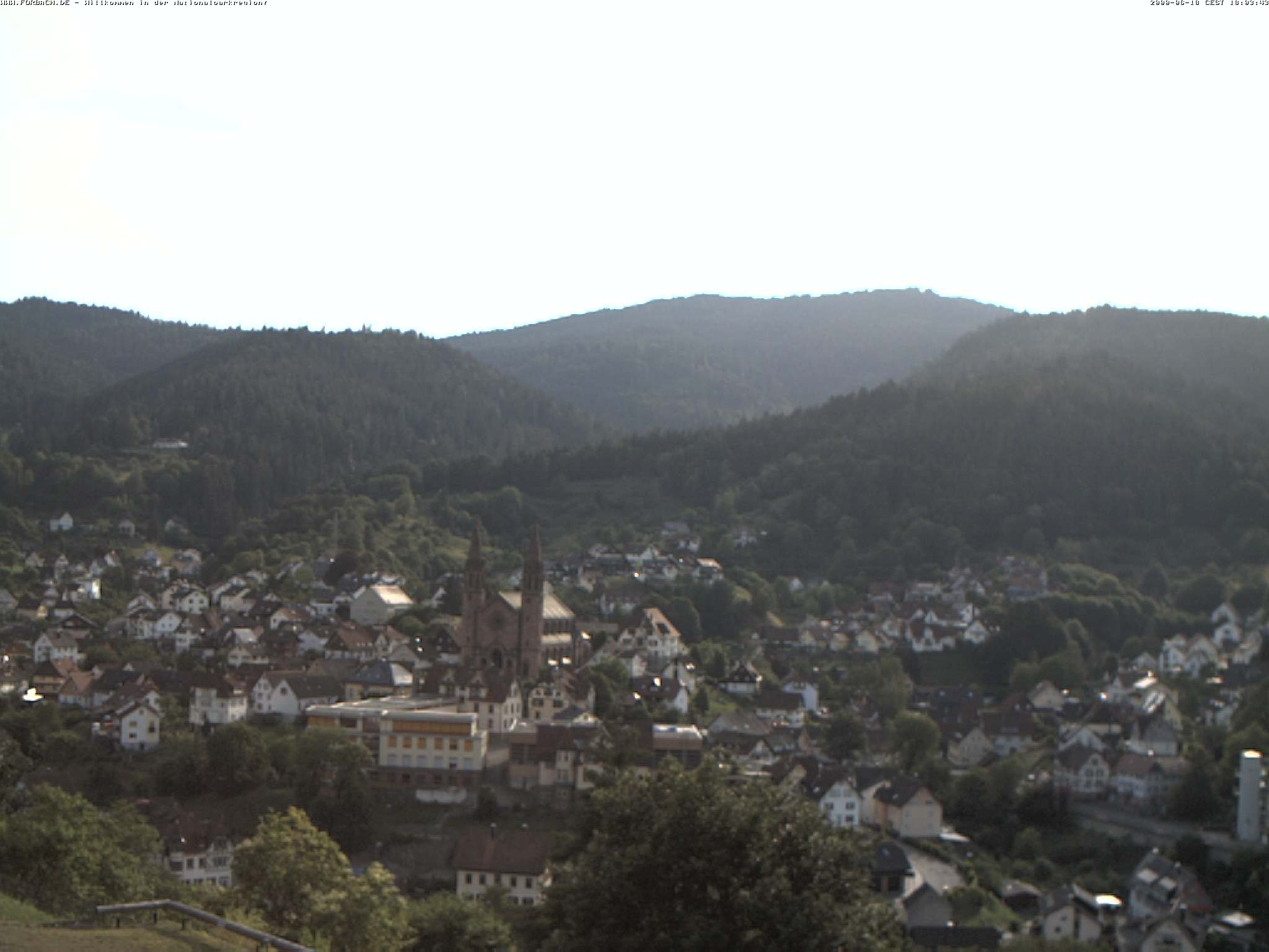 Archiv Foto Webcam Blick auf Forbach im Nordschwarzwald