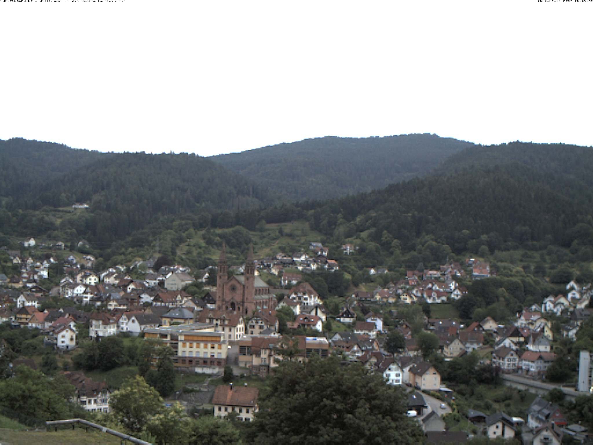 Archiv Foto Webcam Blick auf Forbach im Nordschwarzwald