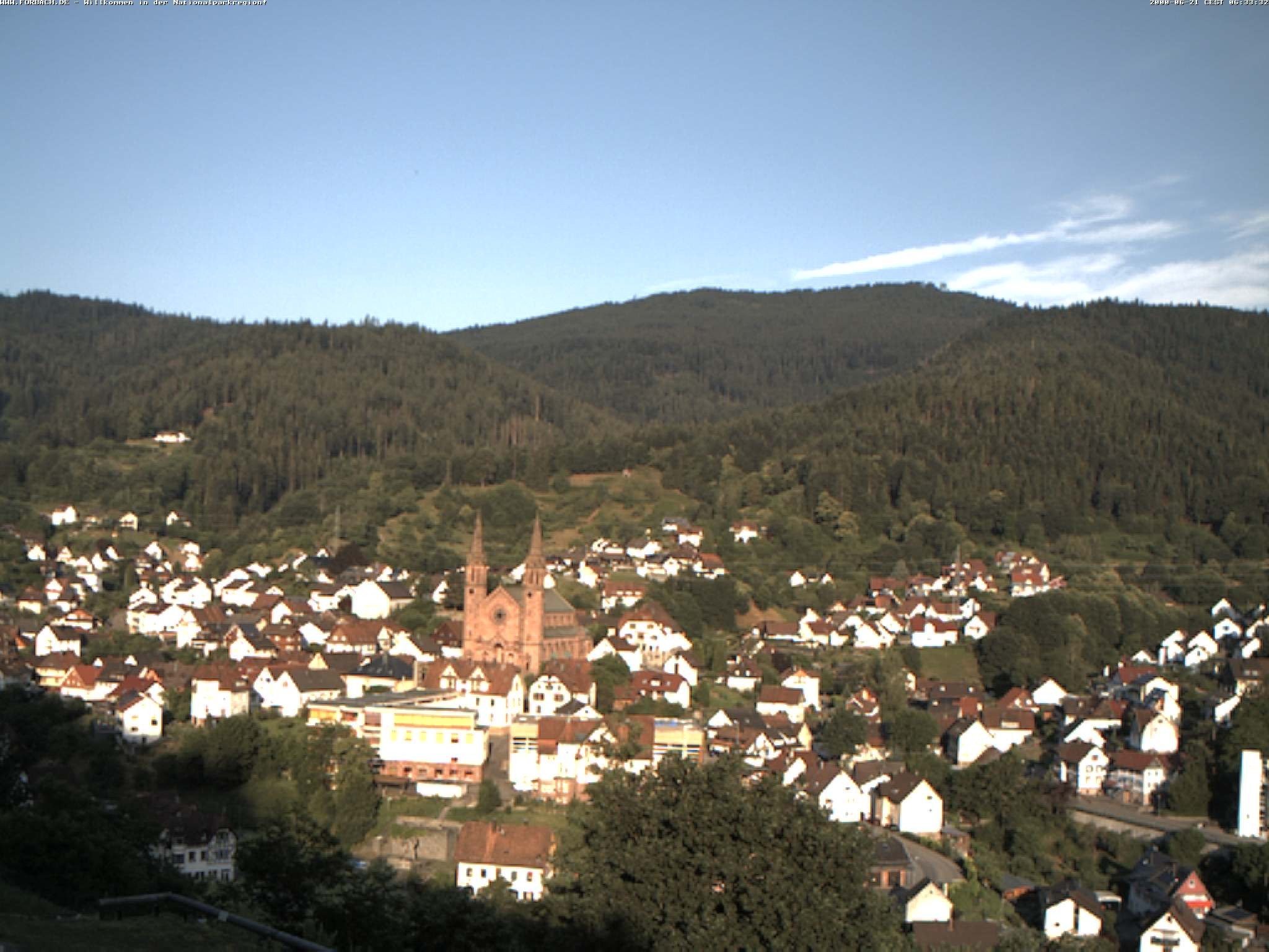 Archiv Foto Webcam Blick auf Forbach im Nordschwarzwald